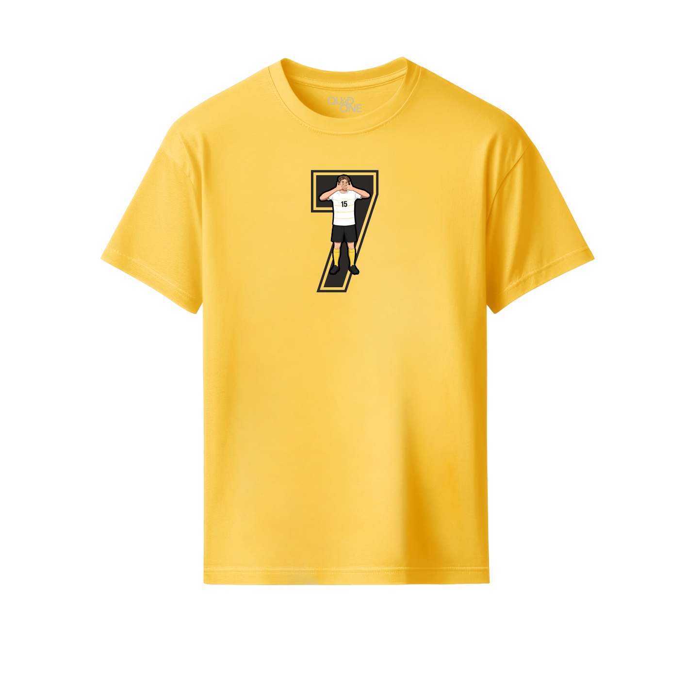 Youth Tee — Number in Yellow