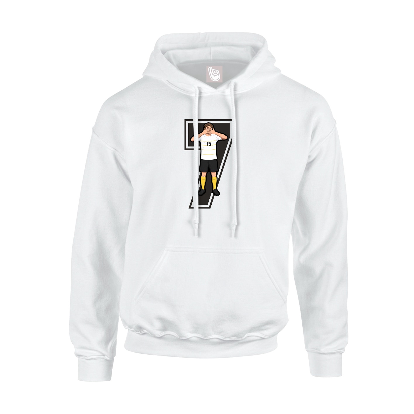 Hoodie — Number in White