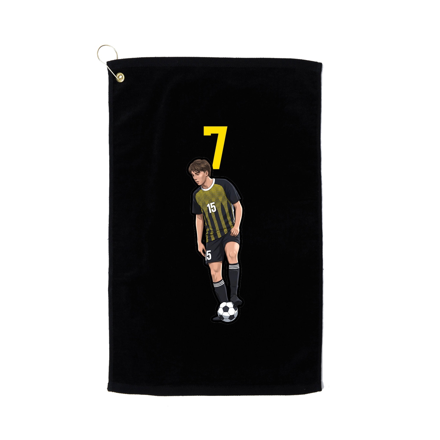 Golf Towel — Number Top in Black