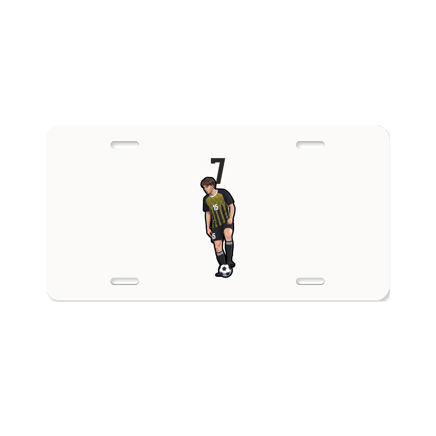 License Plate — Number Top in Classic