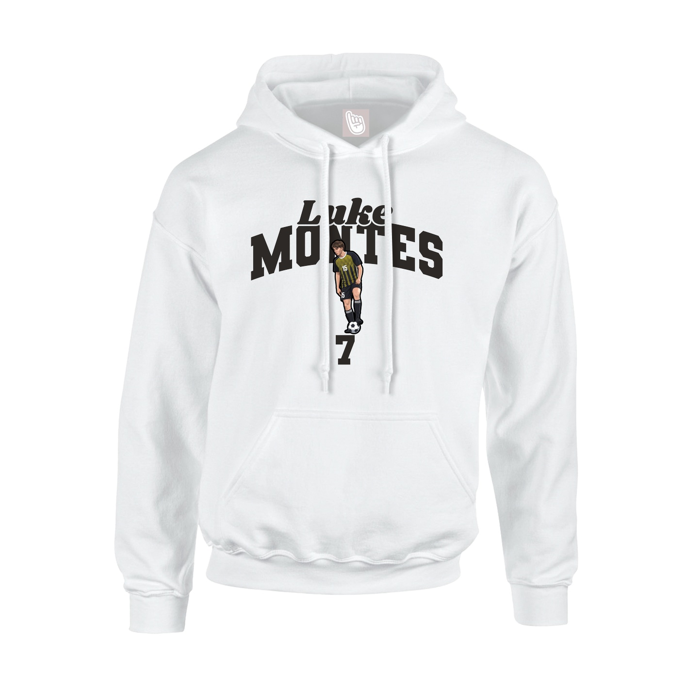 Hoodie — Signature Arch in White