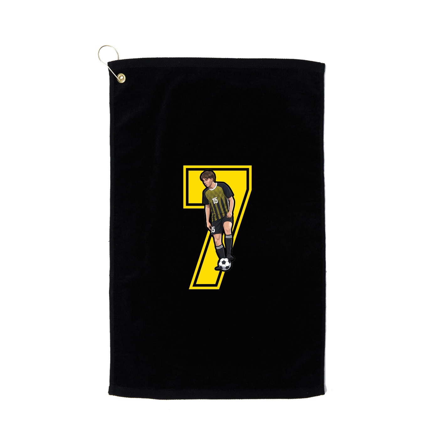 Golf Towel — Number in Black