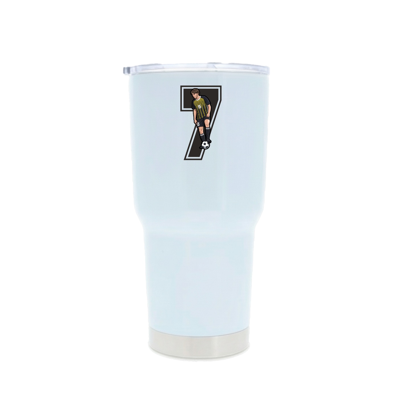 30oz Stainless Steel Tumbler — Number in White