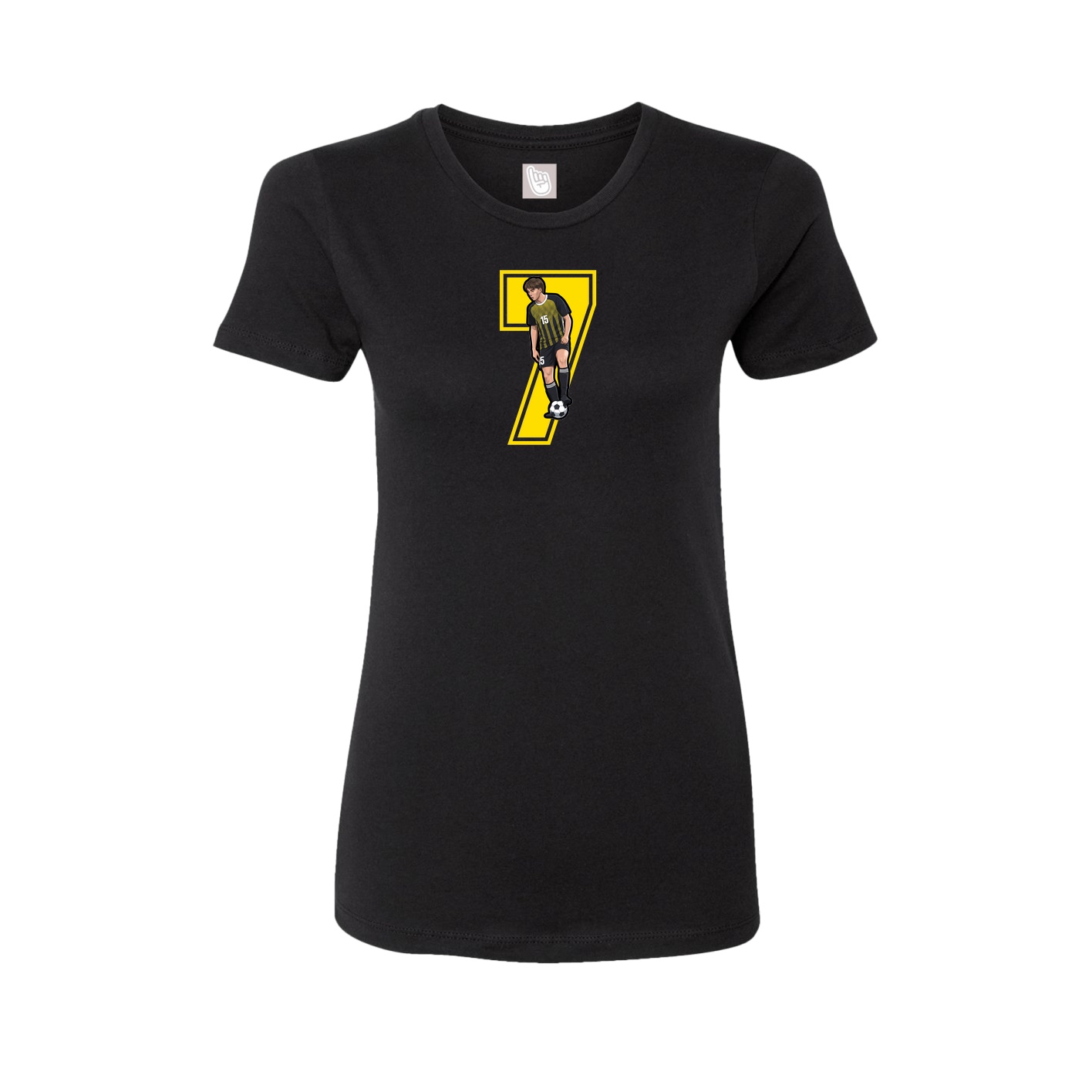 Womens Tee — Number in Black