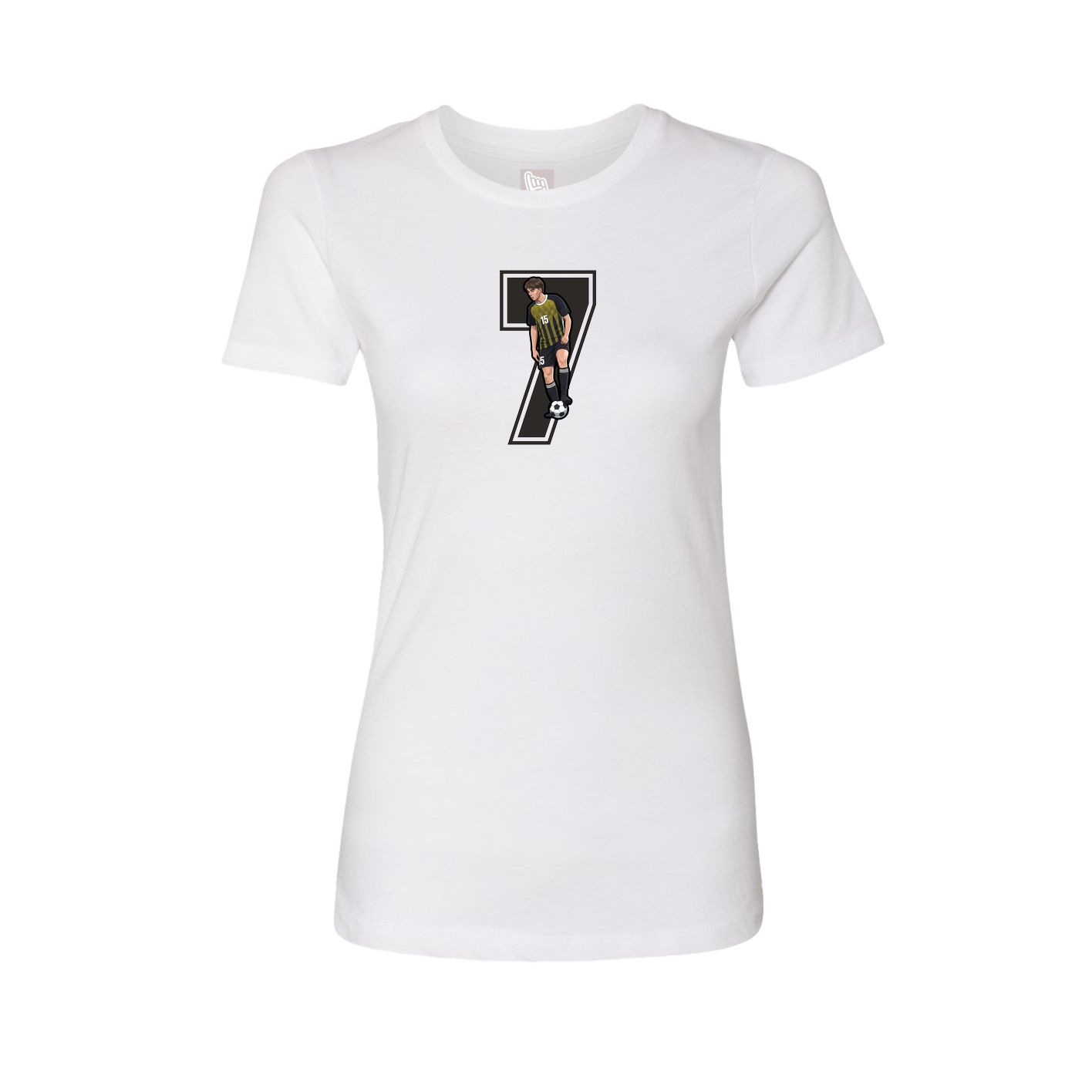 Womens Tee — Number in White