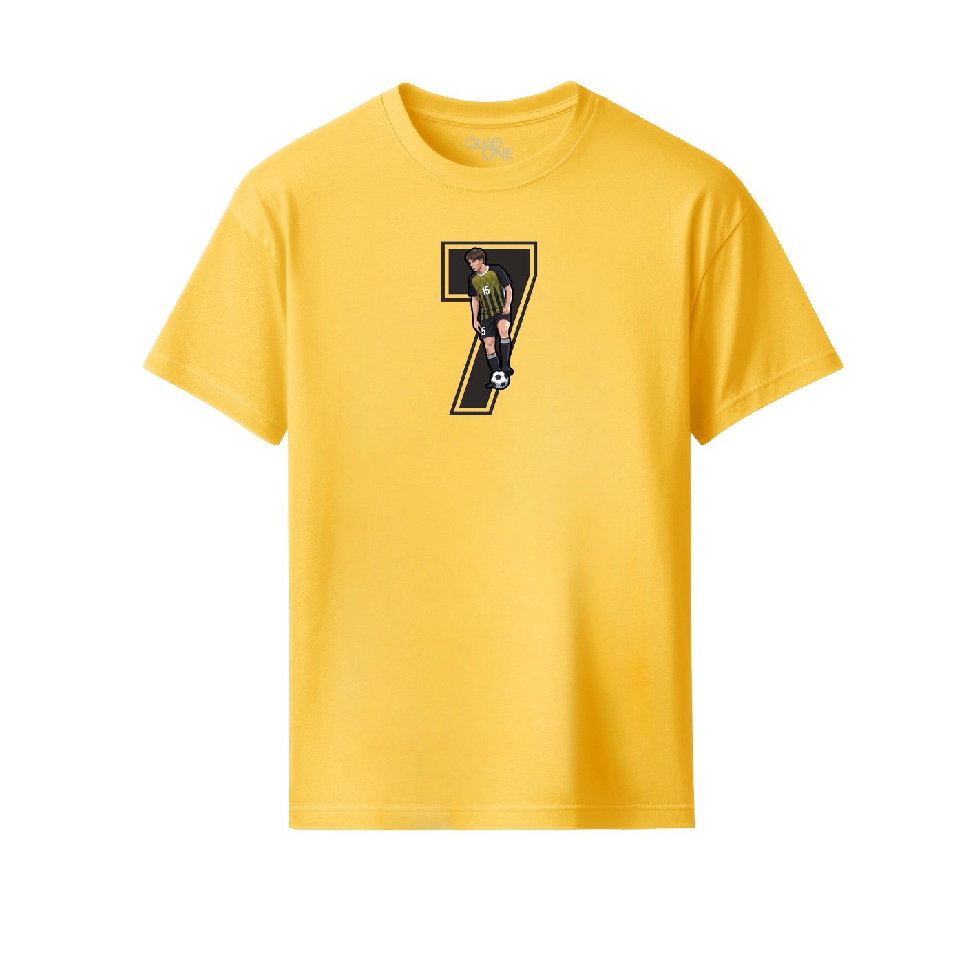 Youth Tee — Number in Yellow