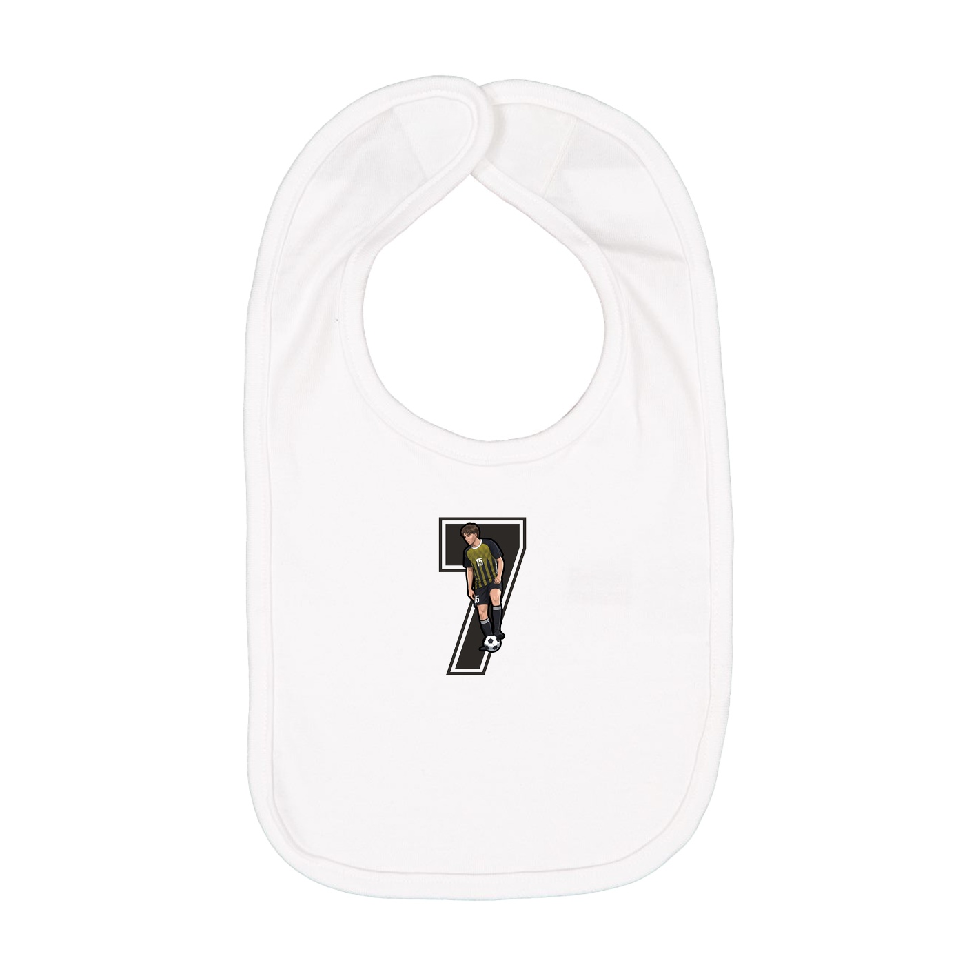Infant Bib — Number in White