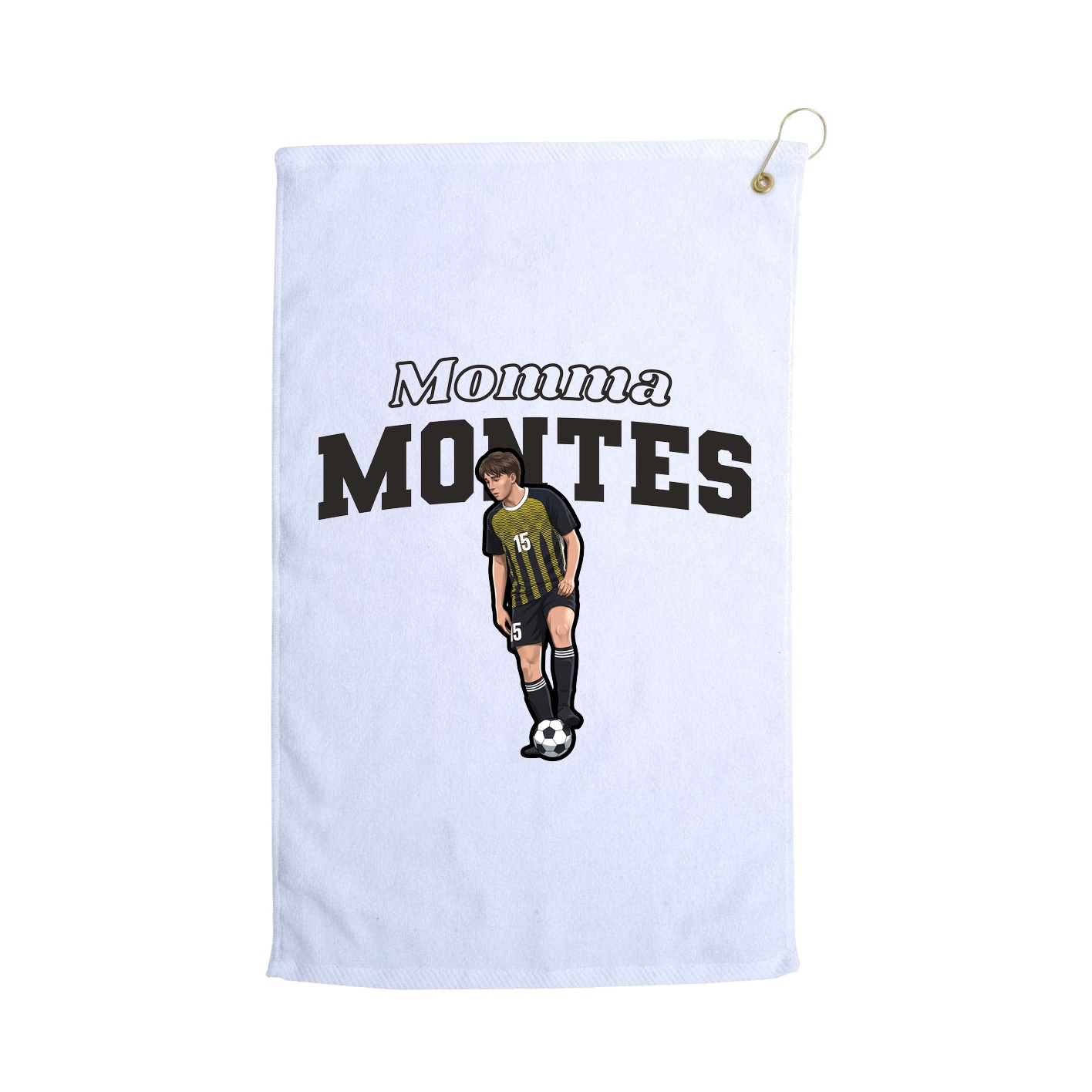 Golf Towel — Mothers Day Block in White