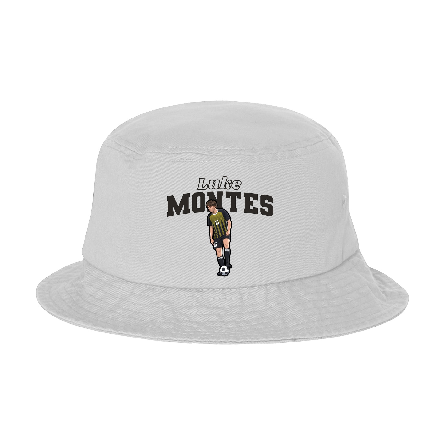 Bucket Cap — Name Arch in White