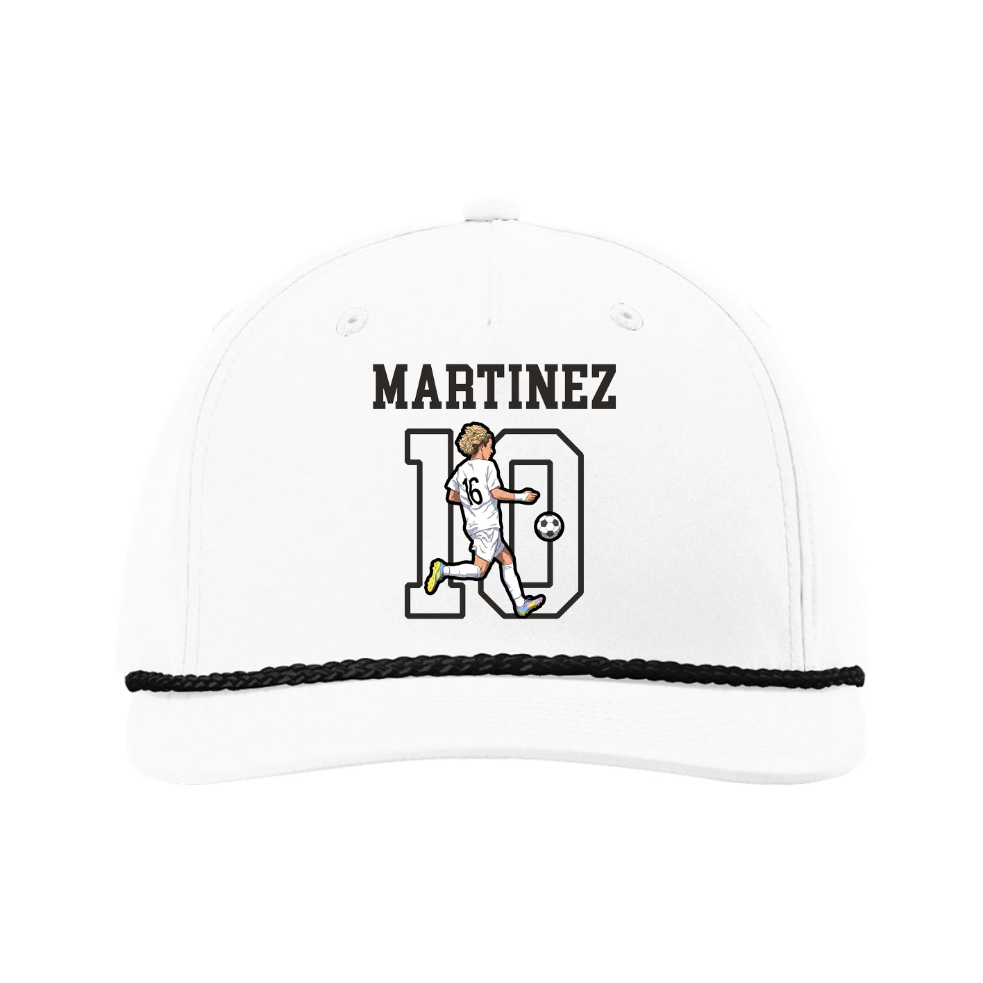 Five-Panel Classic Rope Cap — Shirsey in White