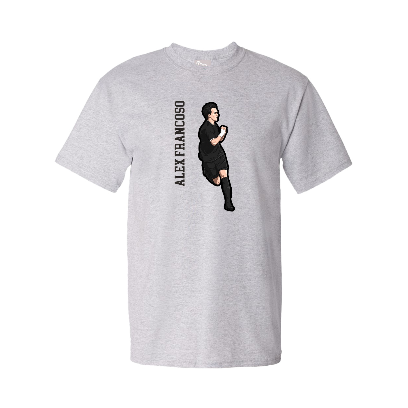 Tee — Name Vertical in Grey