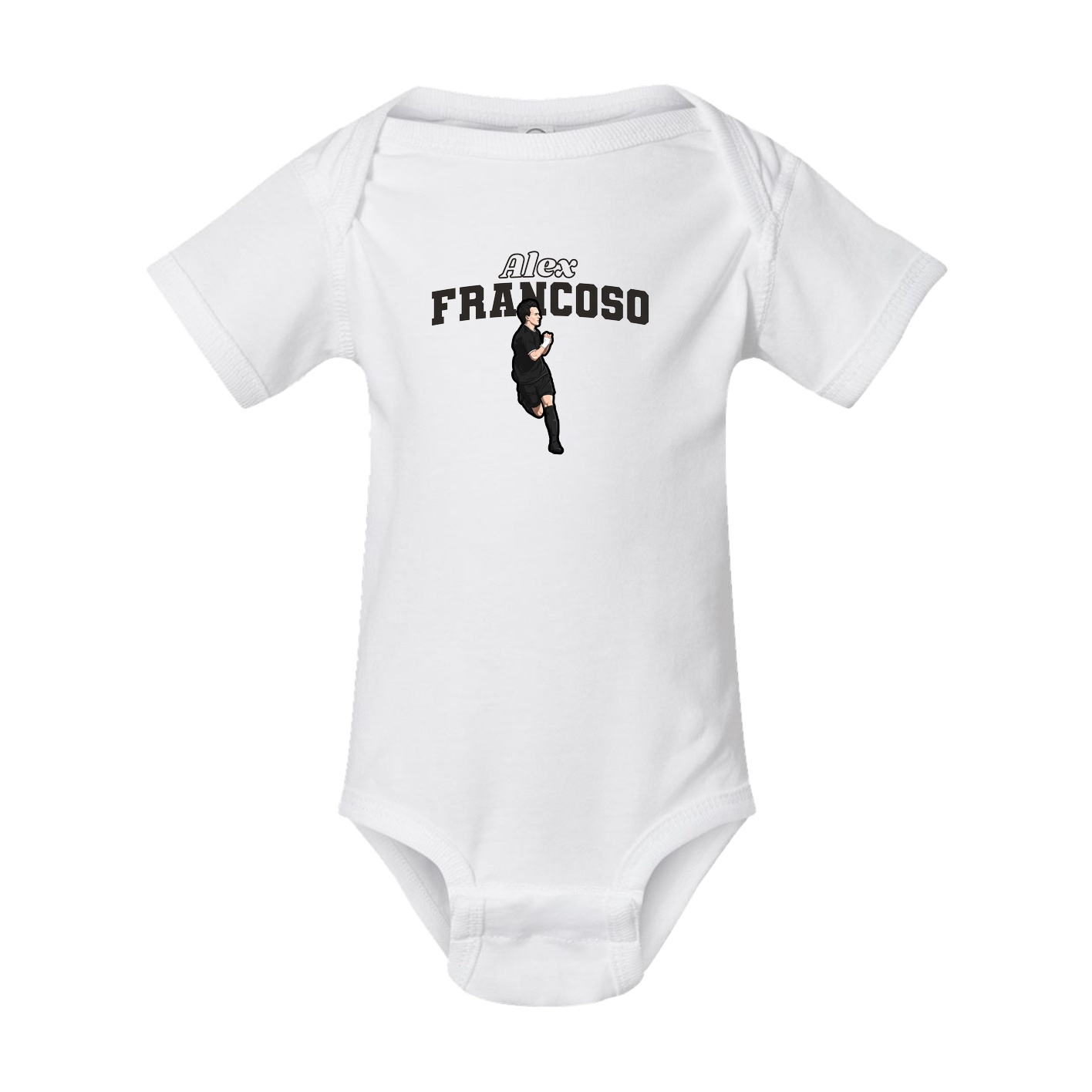 Baby Onesie — Name Arch in White
