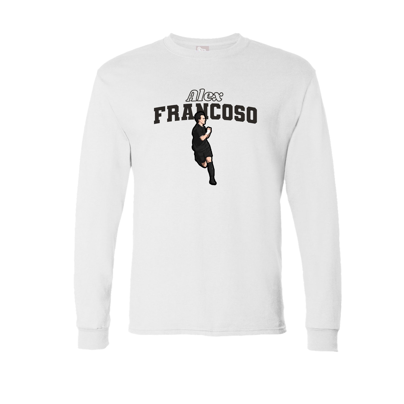 Long Sleeve Tee — Name Arch in White