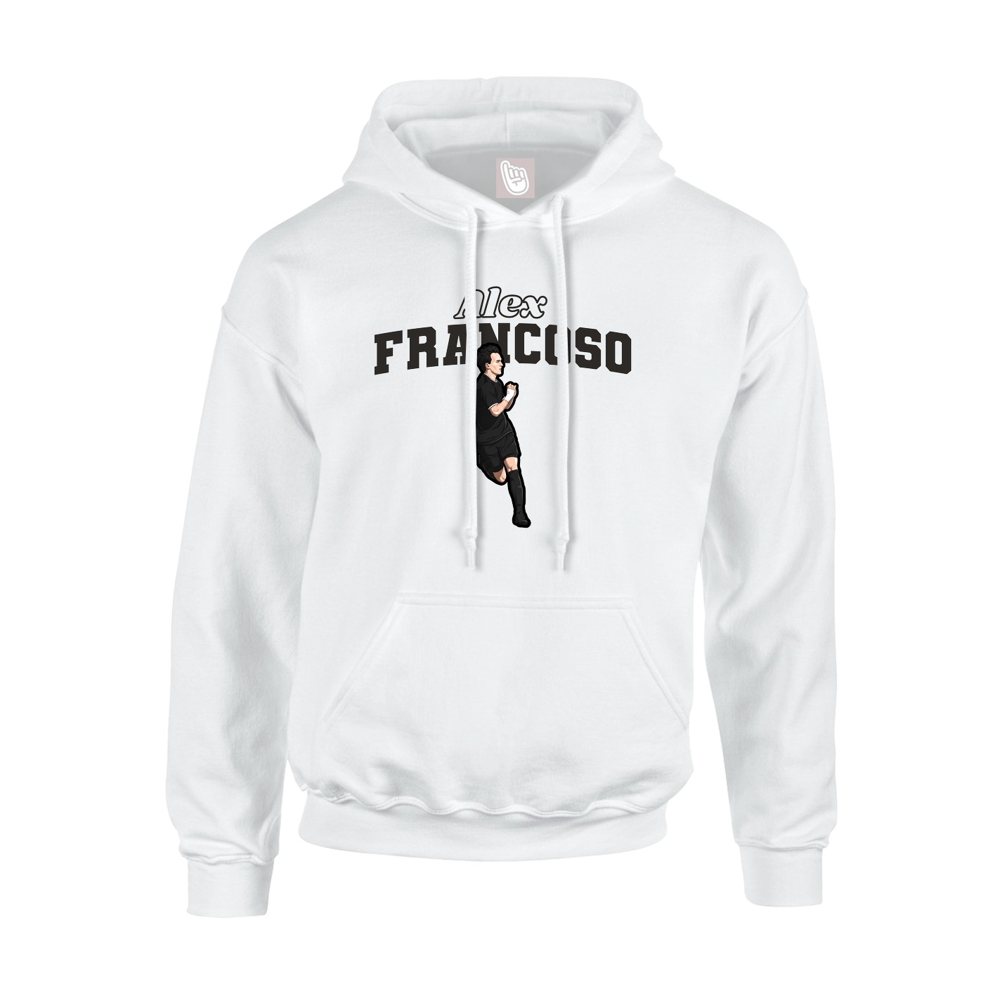 Hoodie — Name Arch in White