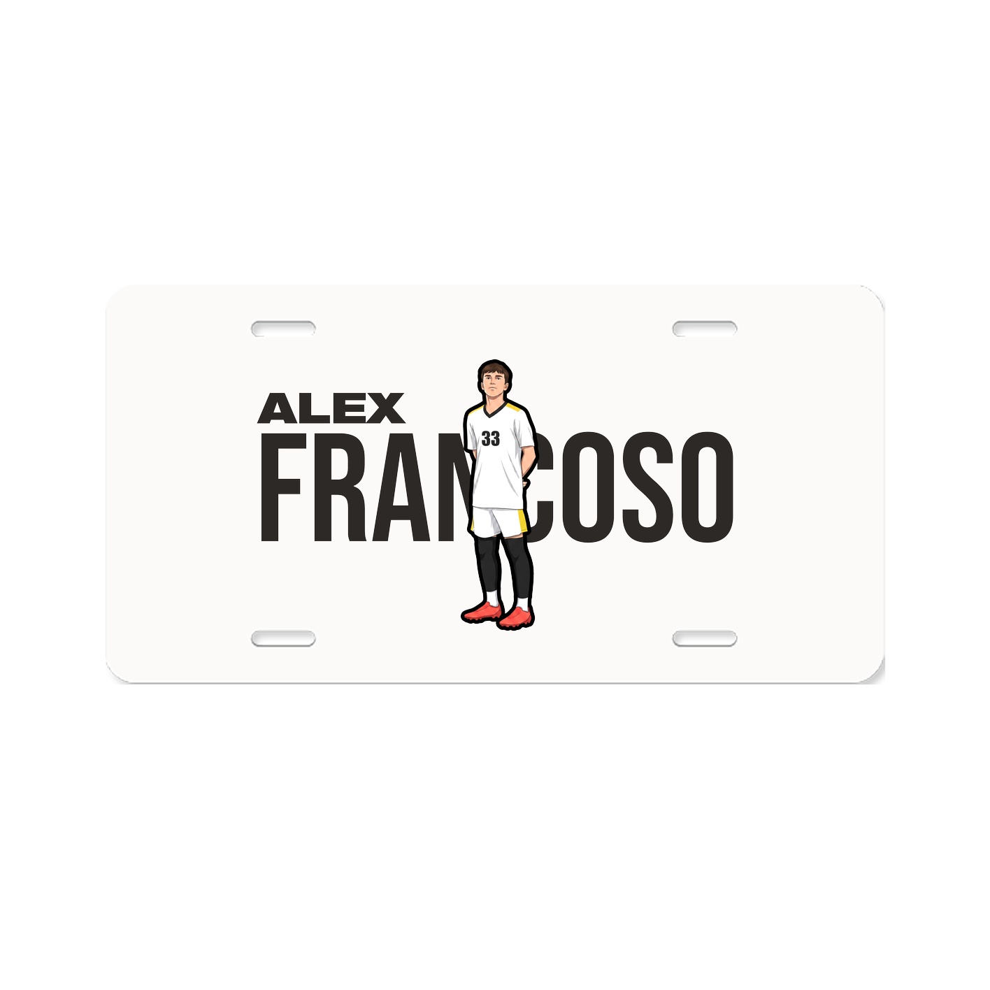 License Plate — Player Name in Classic