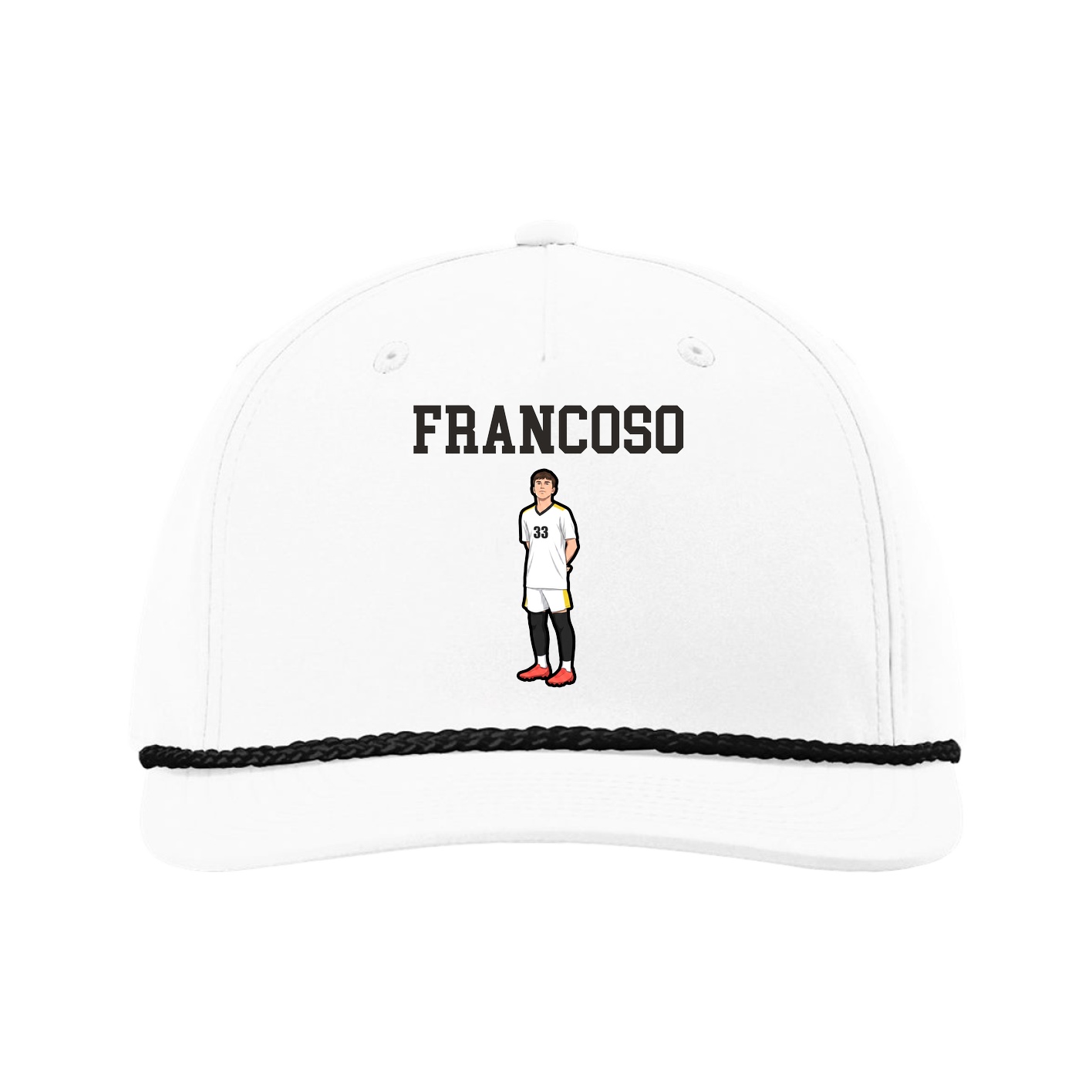 Five-Panel Classic Rope Cap — Shirsey in White