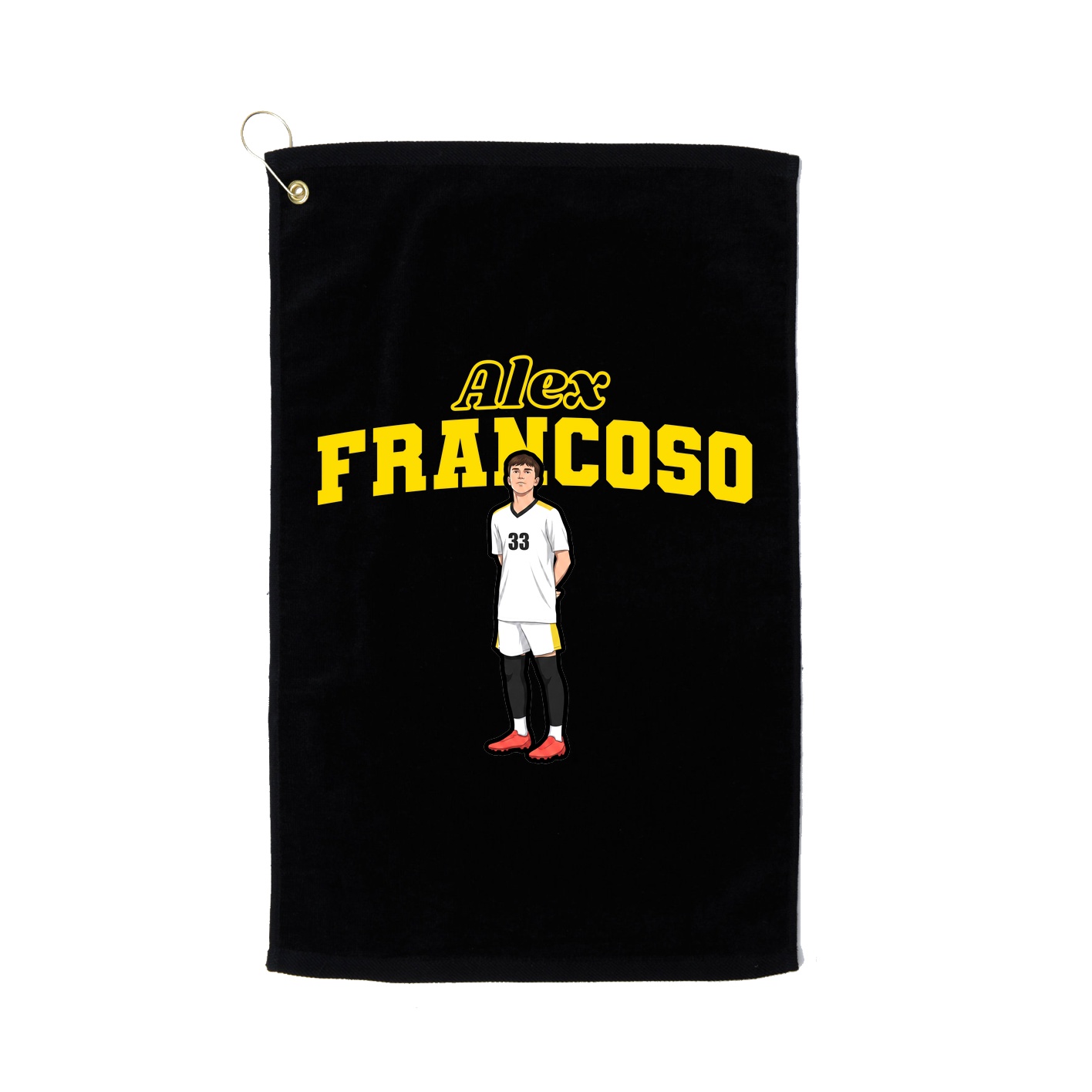 Golf Towel — Name Arch in Black