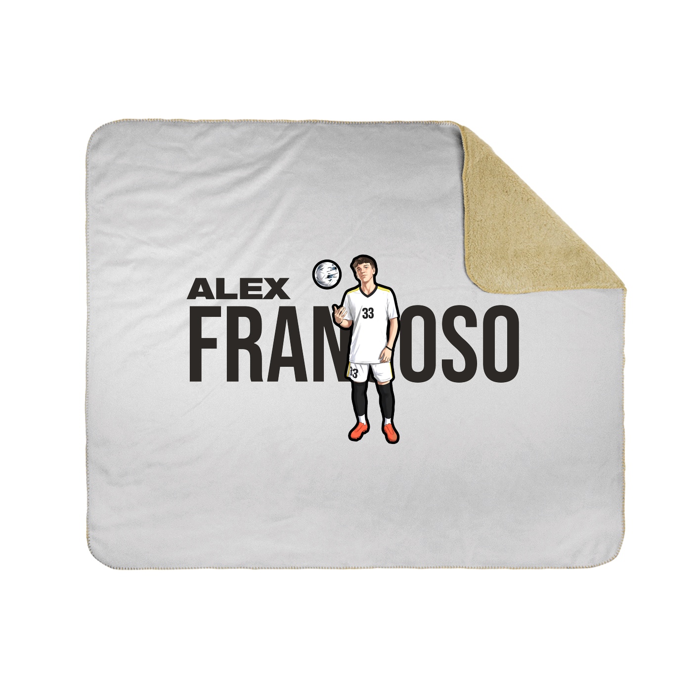 Throw Blanket — Player Name in White
