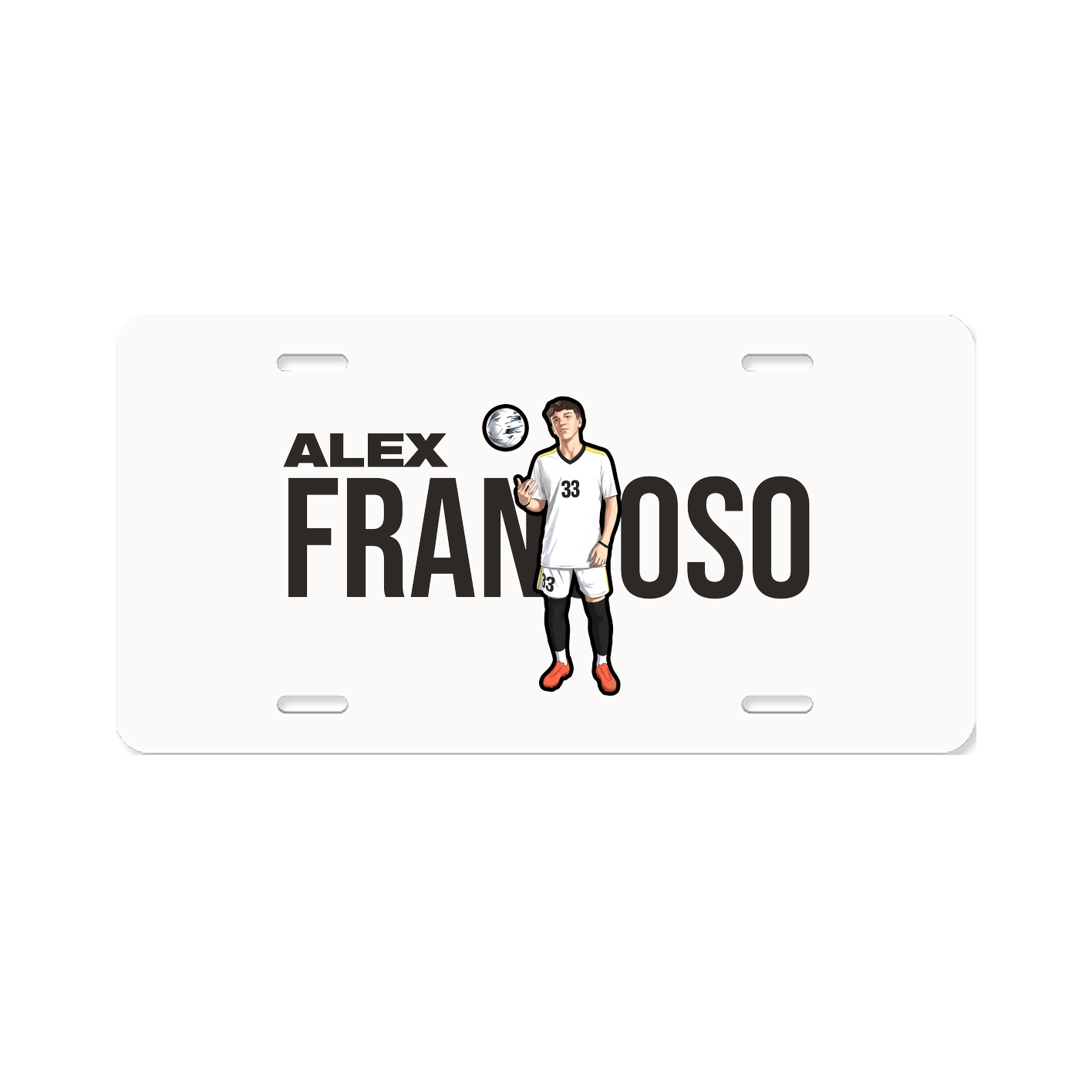 License Plate — Player Name in Classic