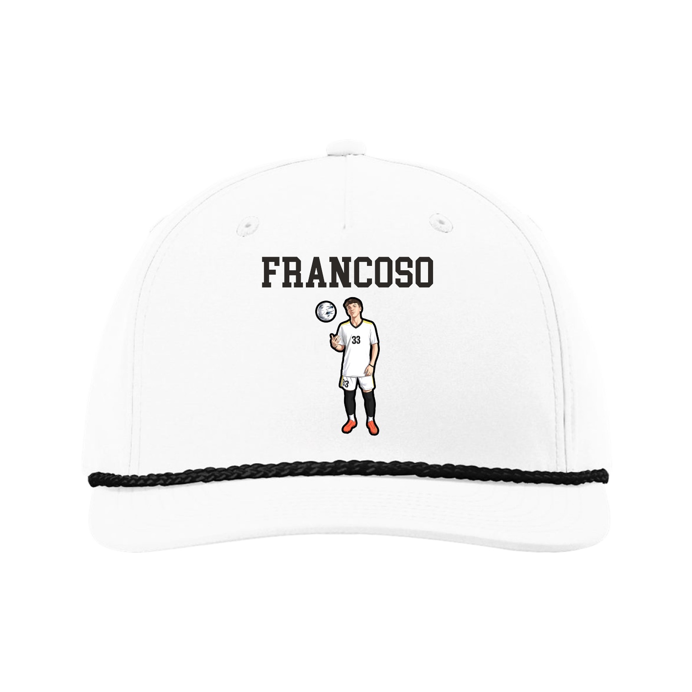 Five-Panel Classic Rope Cap — Shirsey in White