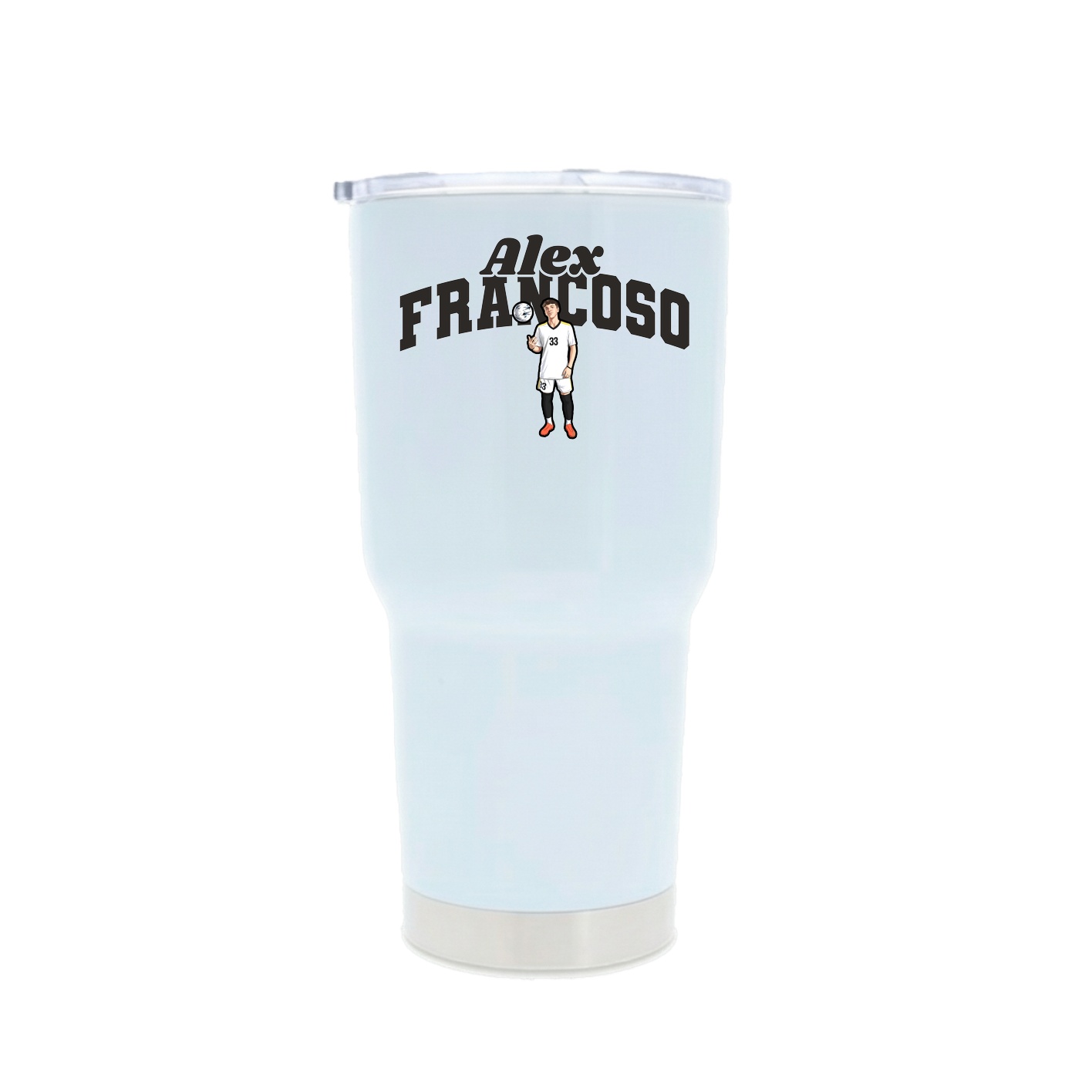 30oz Stainless Steel Tumbler — Signature Arch in White