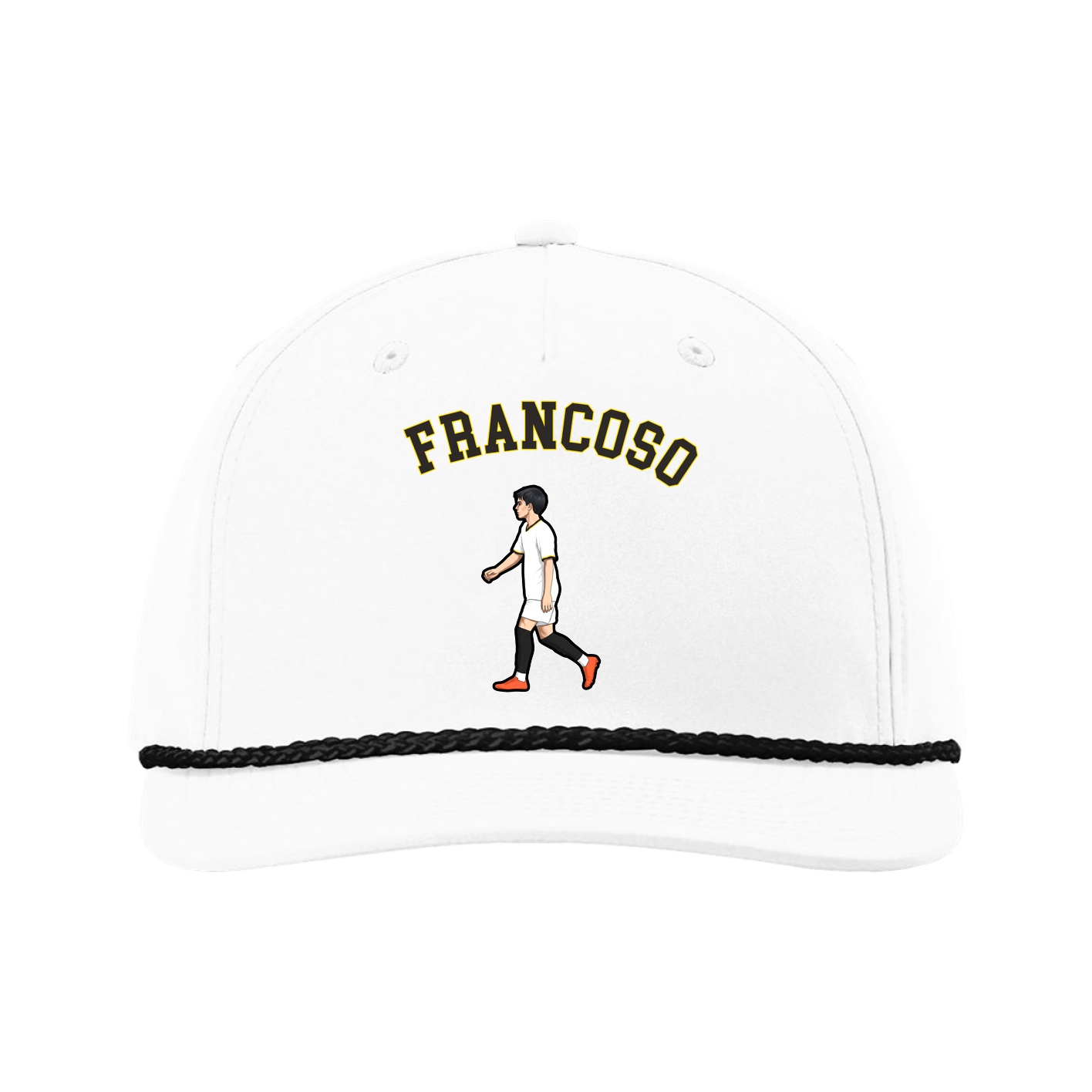 Five-Panel Classic Rope Cap — Shirsey Arch in White
