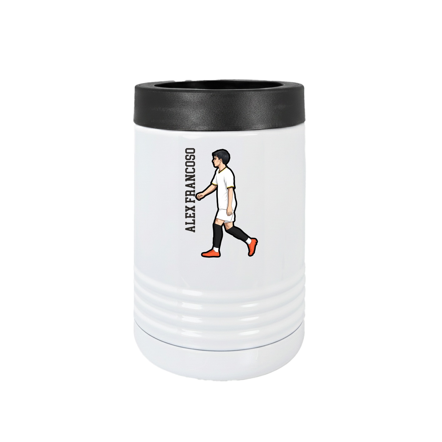 Beverage Holder — Name Vertical in White