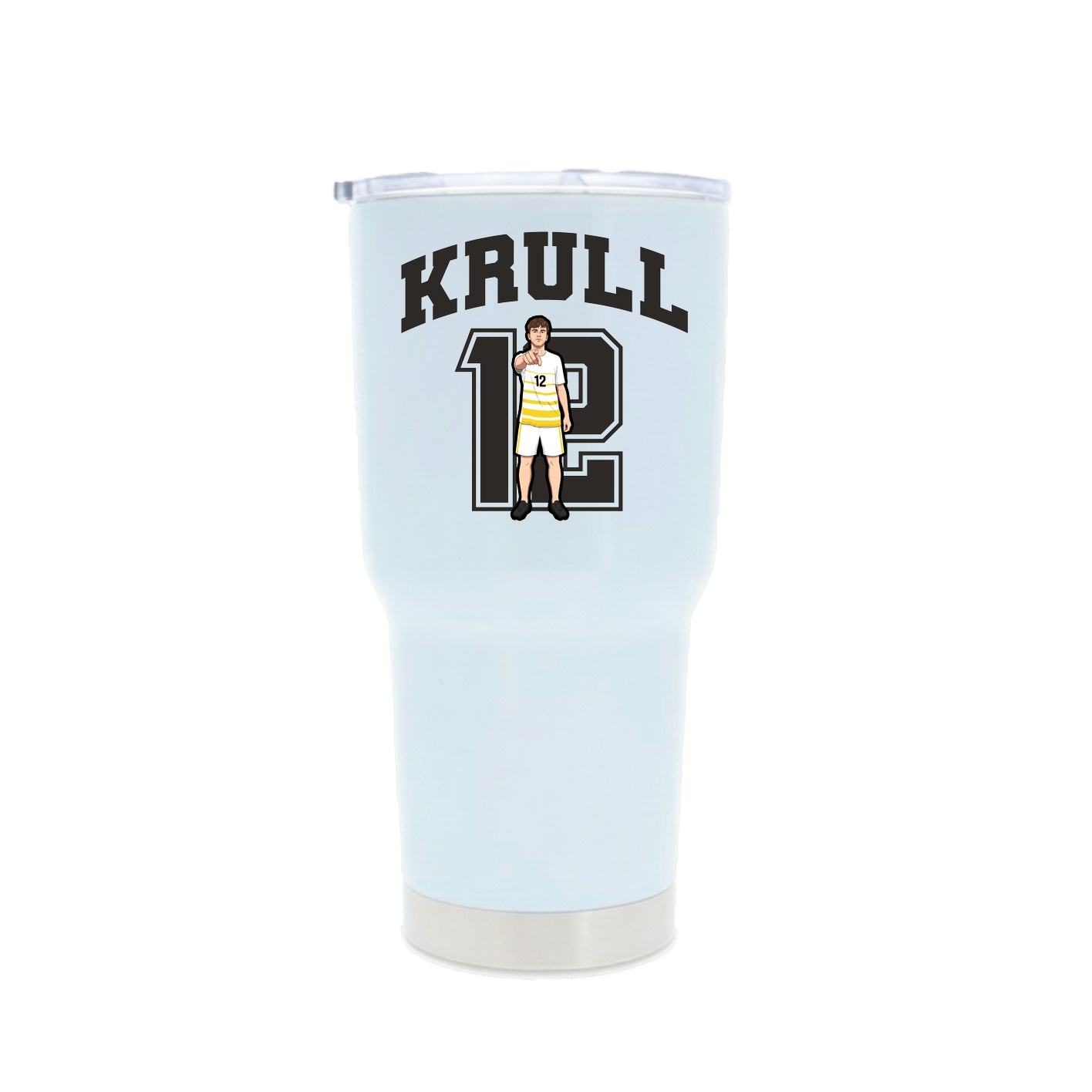 30oz Stainless Steel Tumbler — Number in White