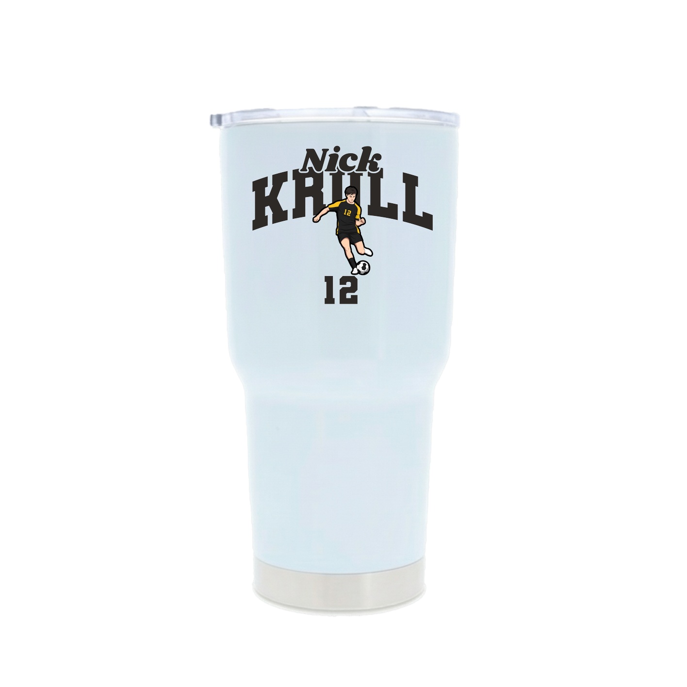 30oz Stainless Steel Tumbler — Signature Arch in White