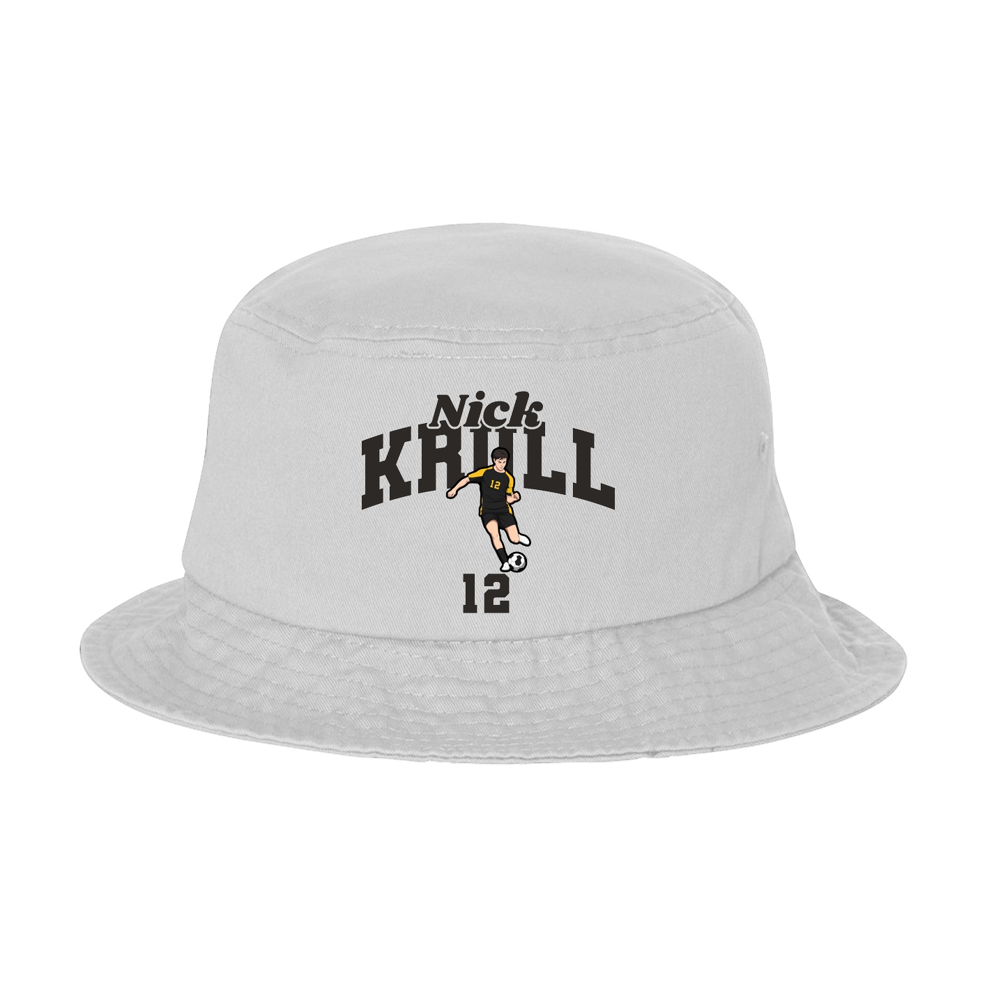 Bucket Cap — Signature Arch in White