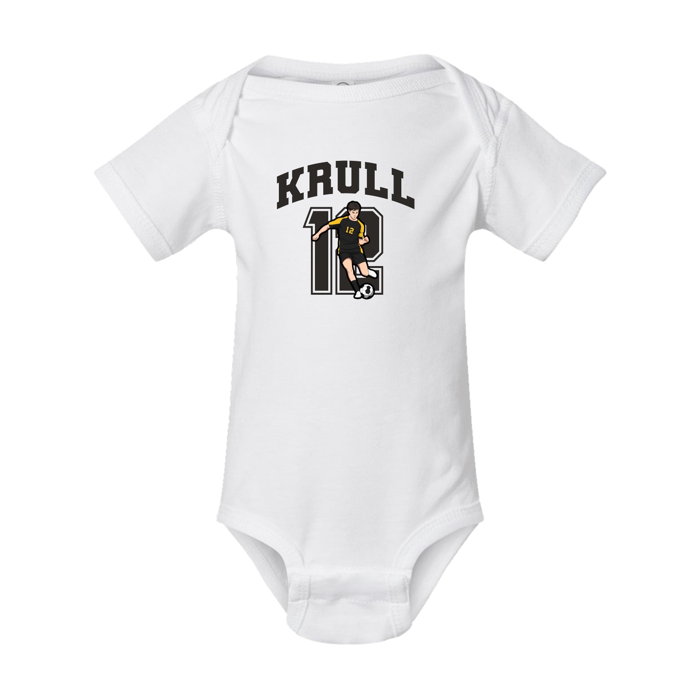 Baby Onesie — Number in White