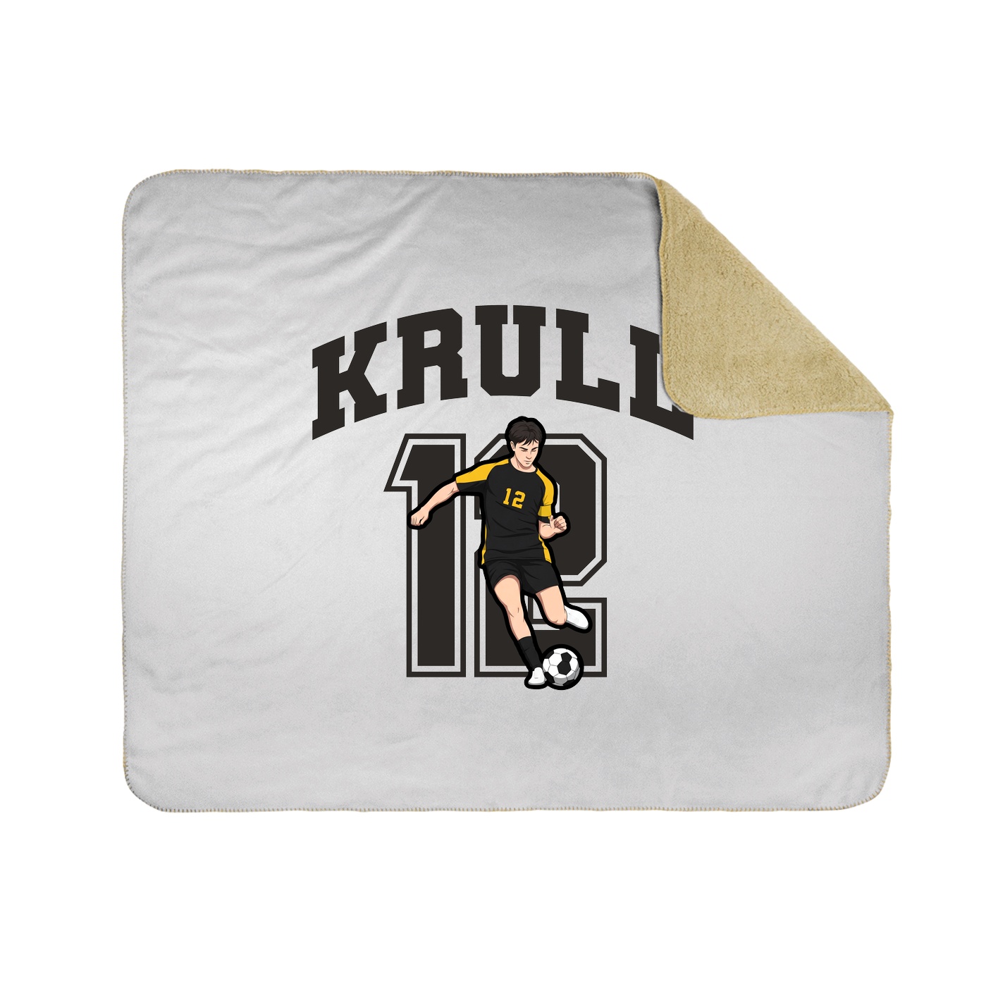 Throw Blanket — Number in White