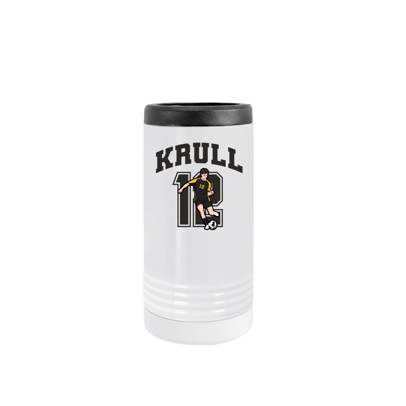 Slim Beverage Holder — Number in White
