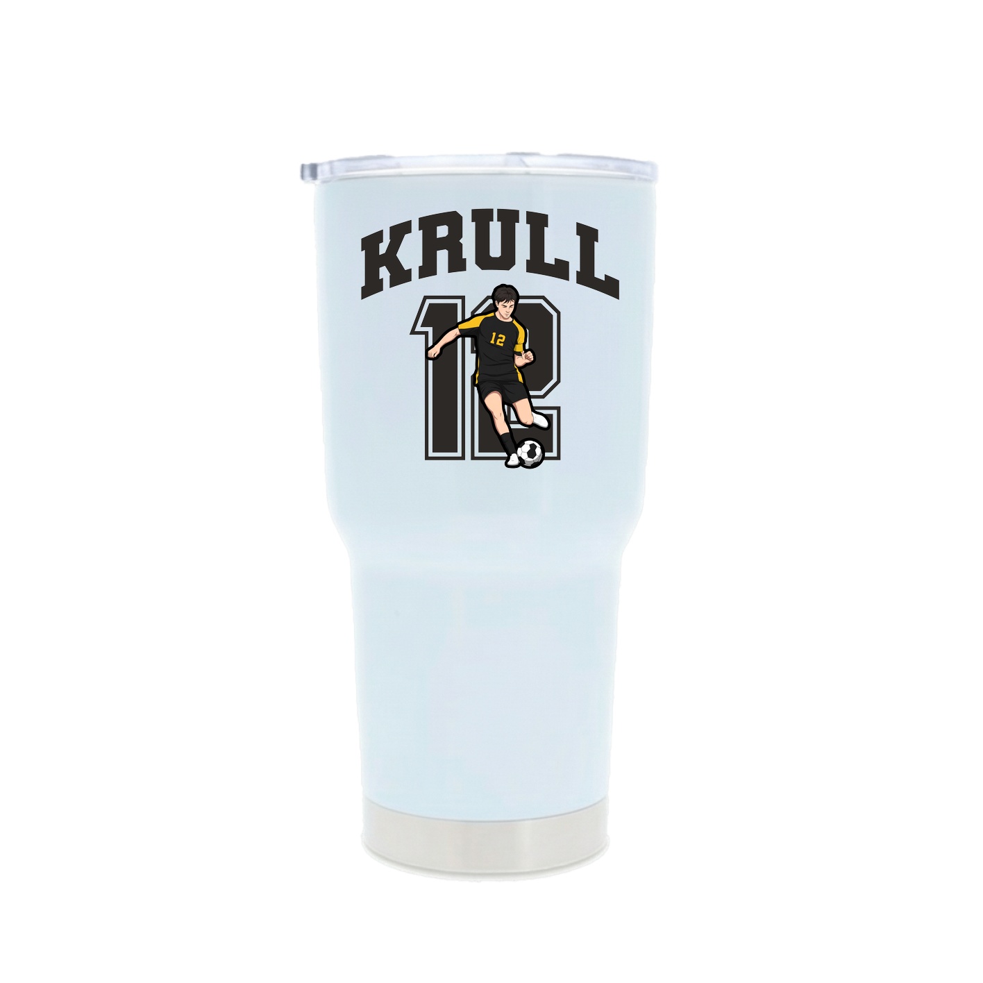 30oz Stainless Steel Tumbler — Number in White