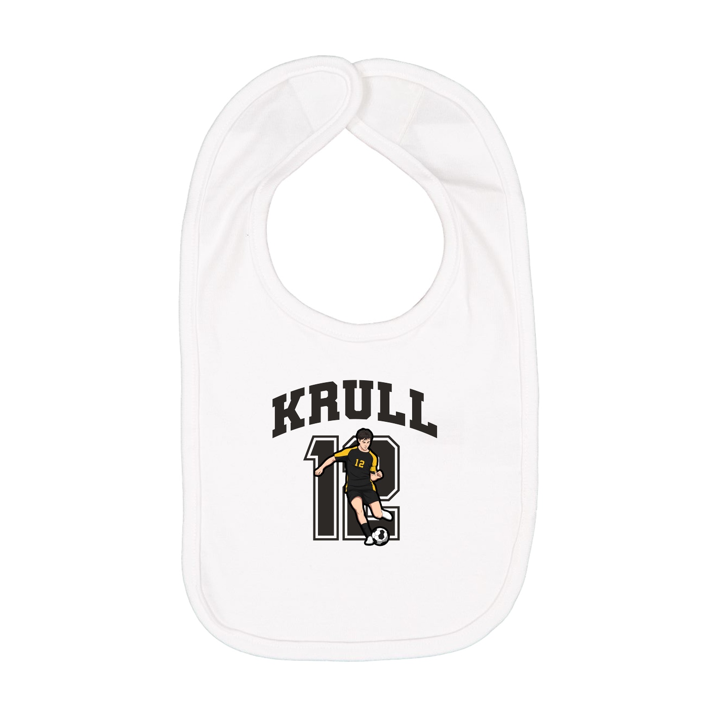 Infant Bib — Number in White