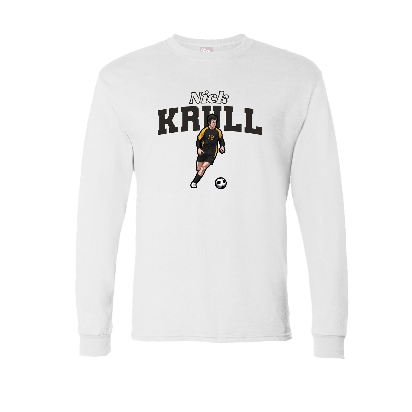 Long Sleeve Tee — Name Arch in White