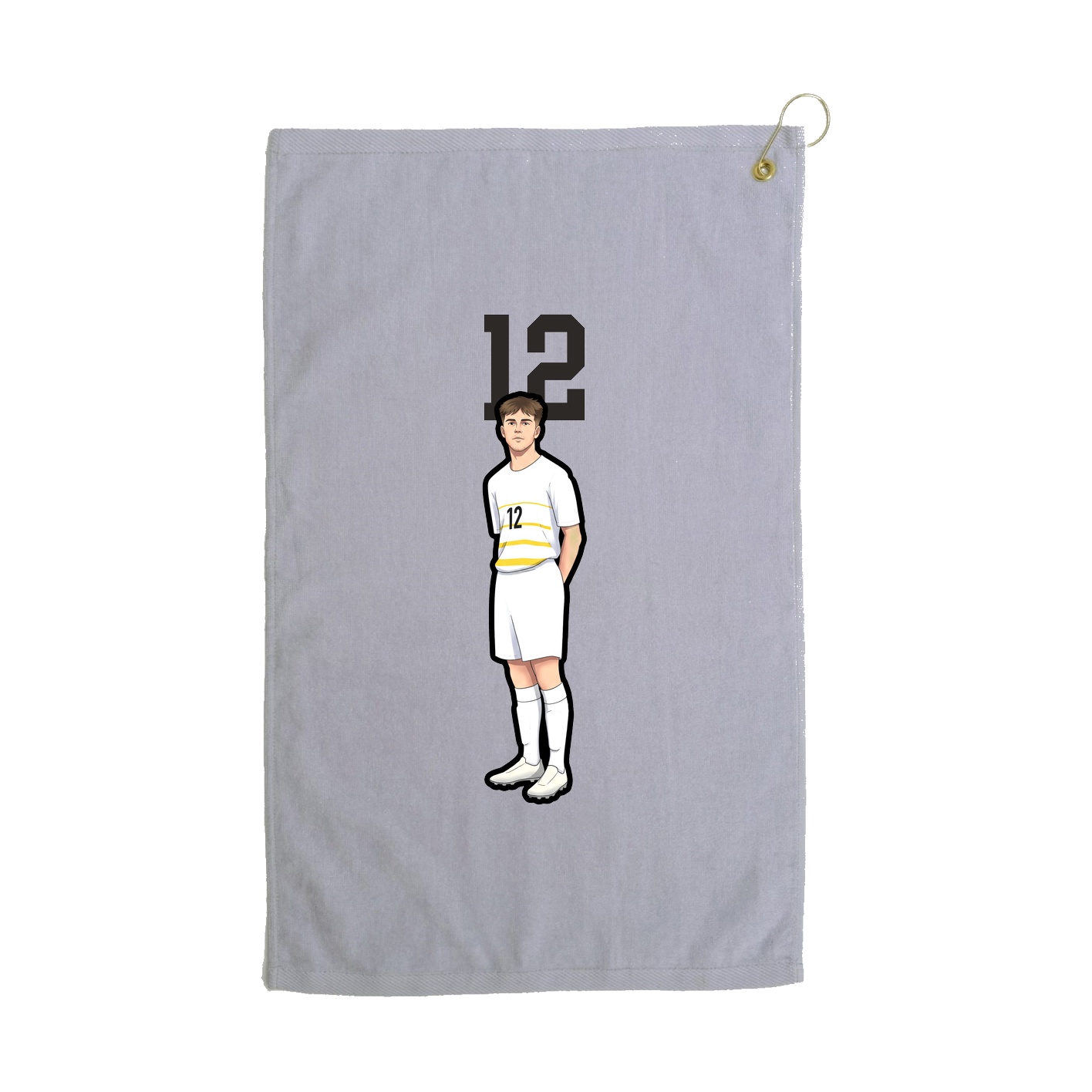 Golf Towel — Number Top in Grey