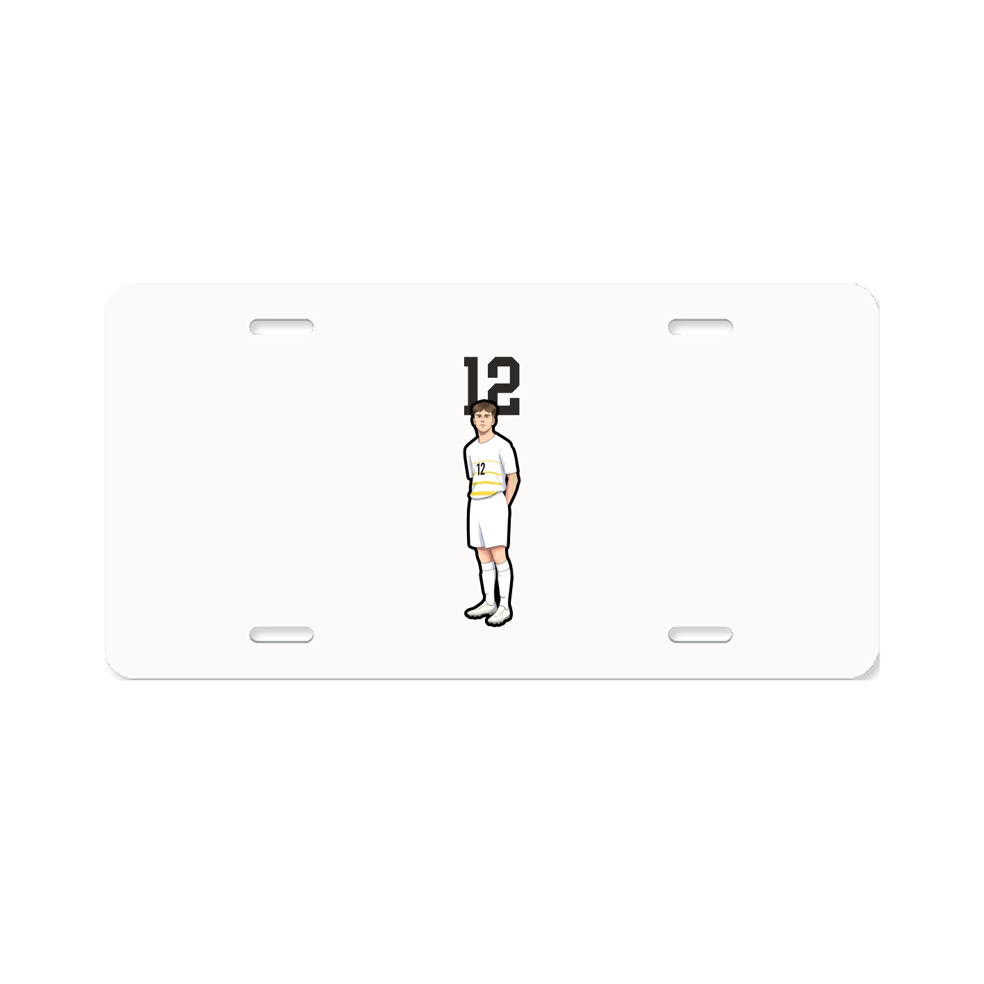 License Plate — Number Top in Classic