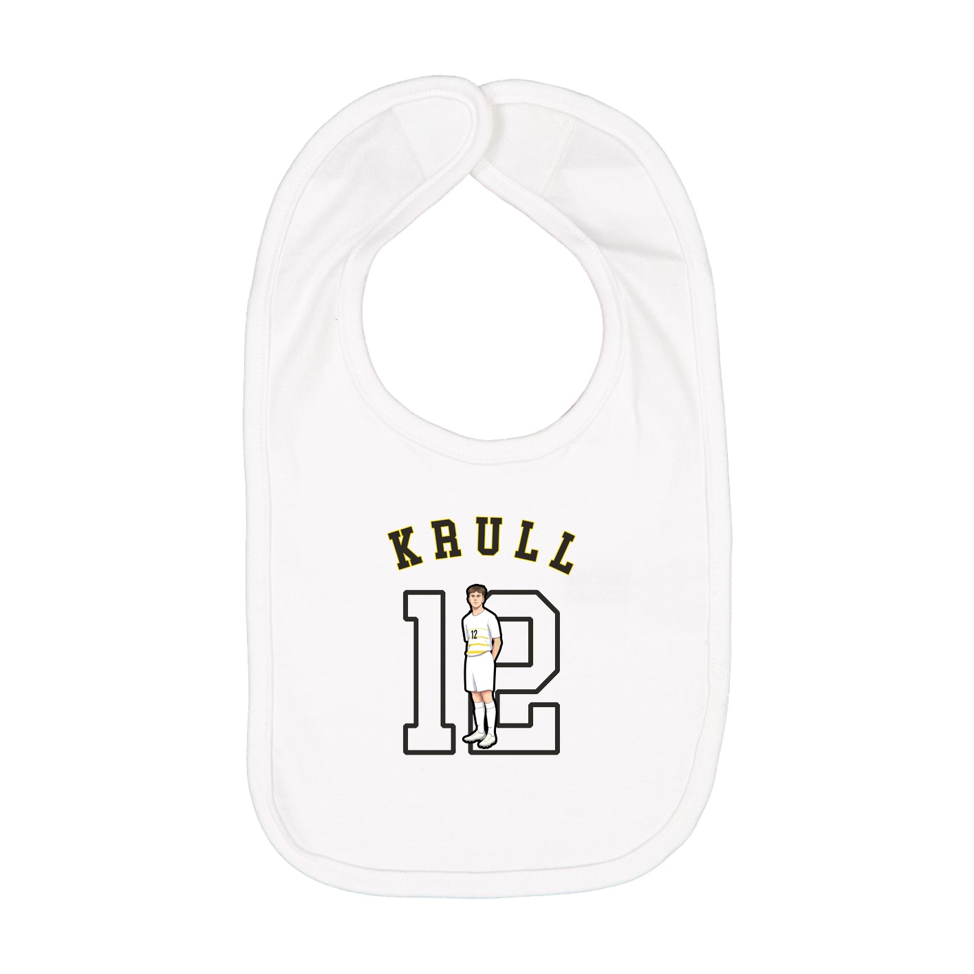 Infant Bib — Shirsey Arch in White