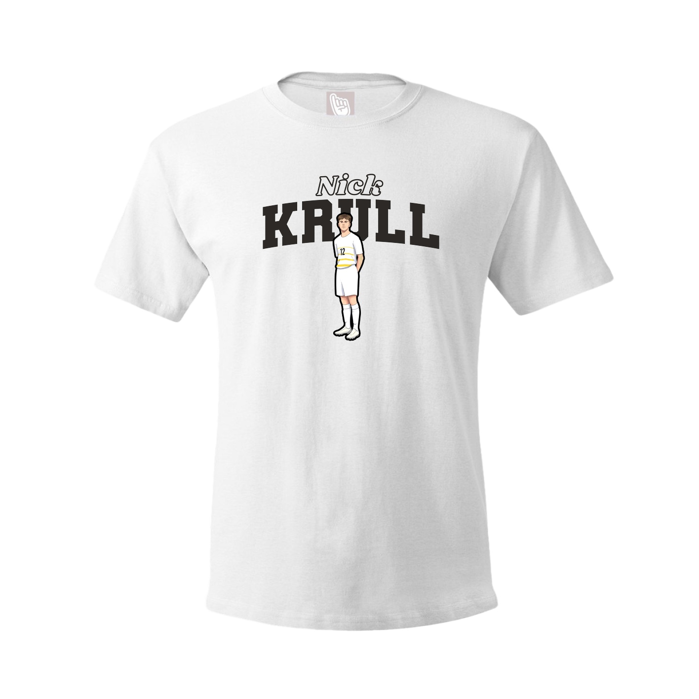 Youth Tee — Name Arch in White