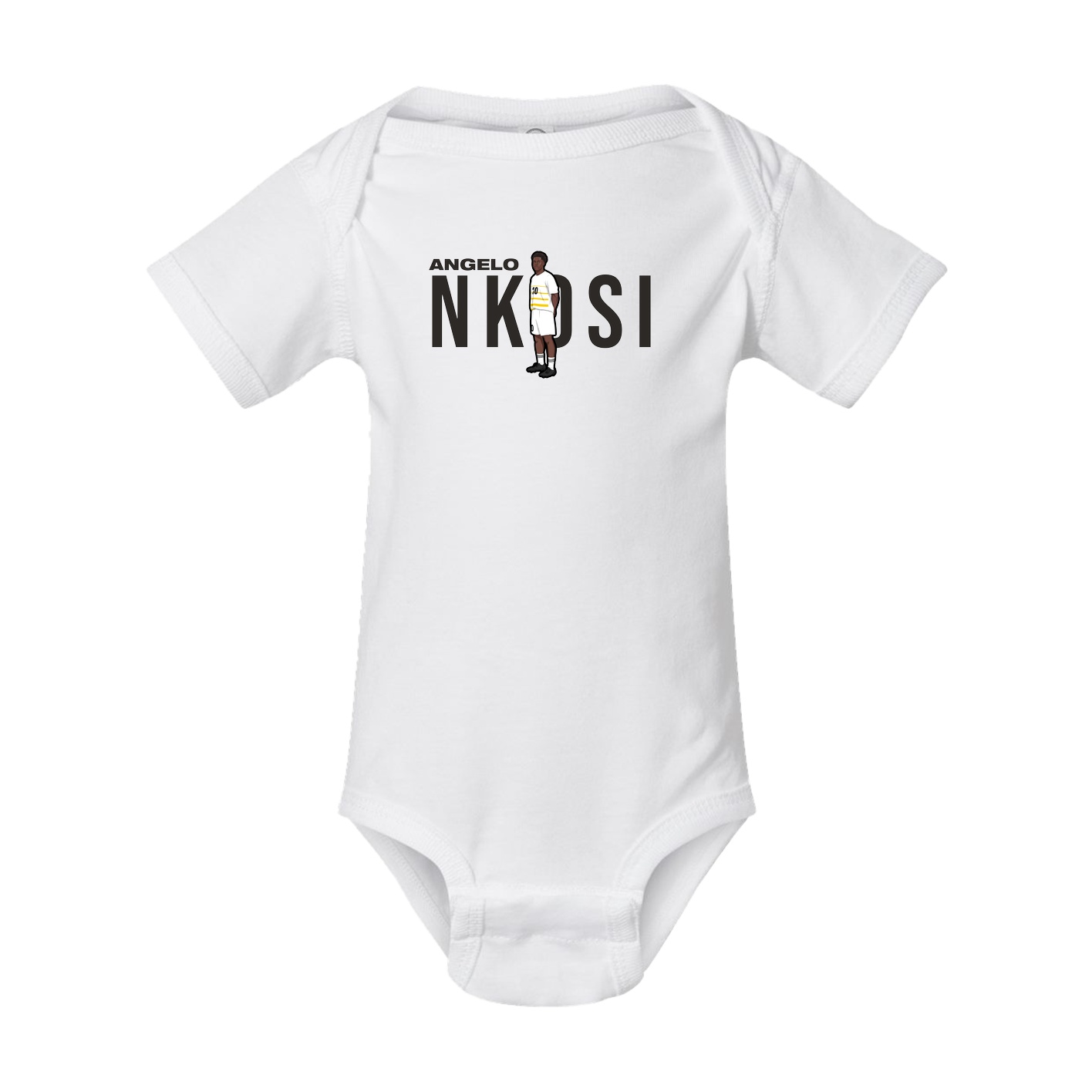 Baby Onesie — Player Name in White