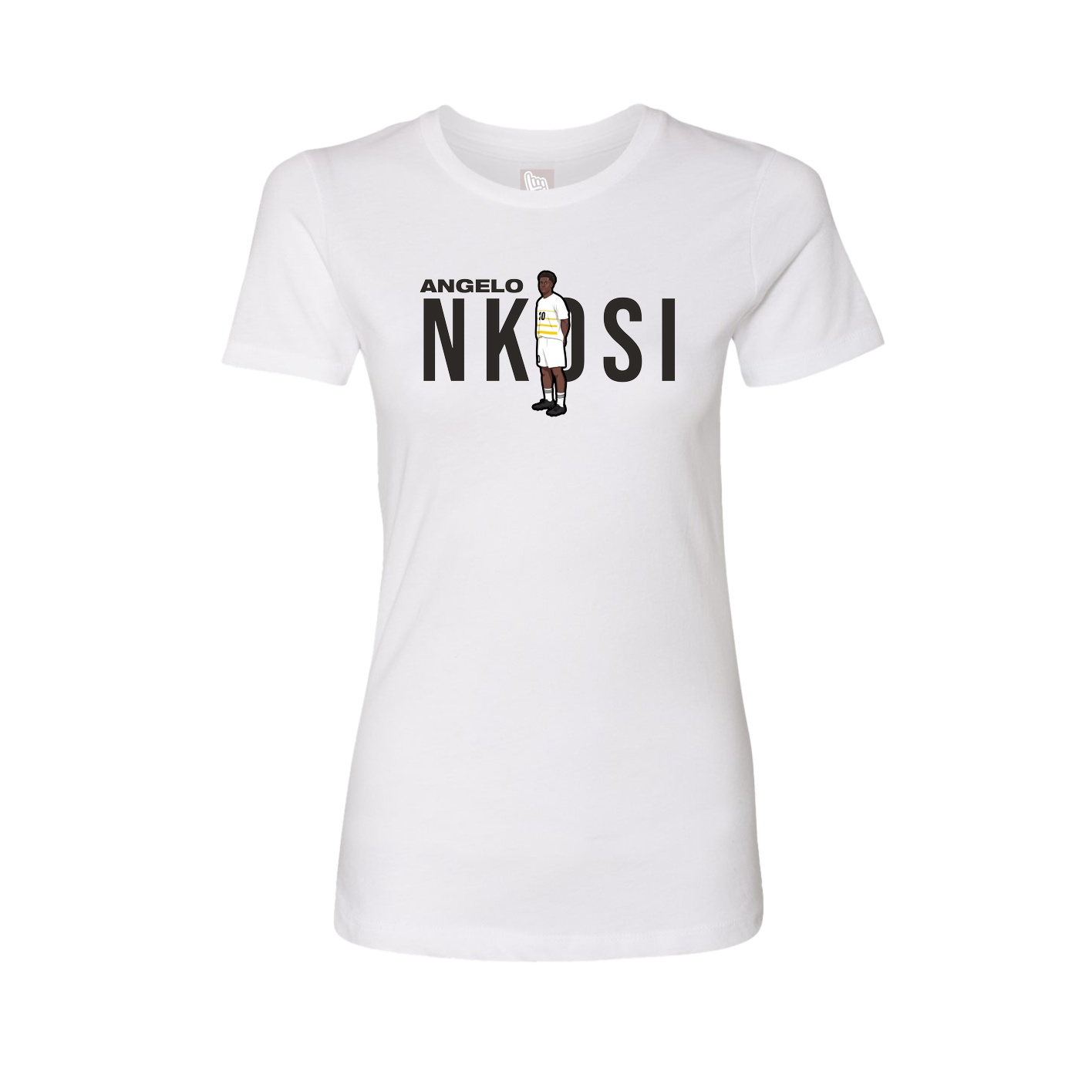 Fitted Women's Tee — Player Name in White