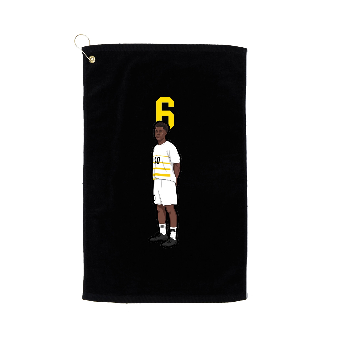 Golf Towel — Number Top in Black