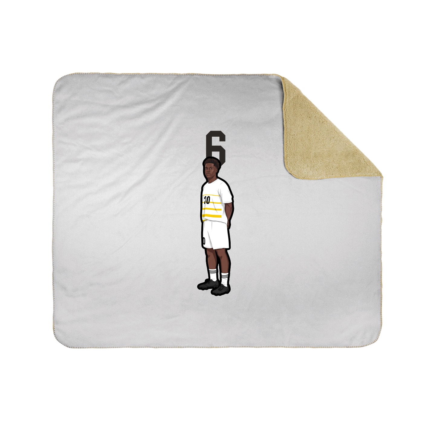 Throw Blanket — Number Top in White