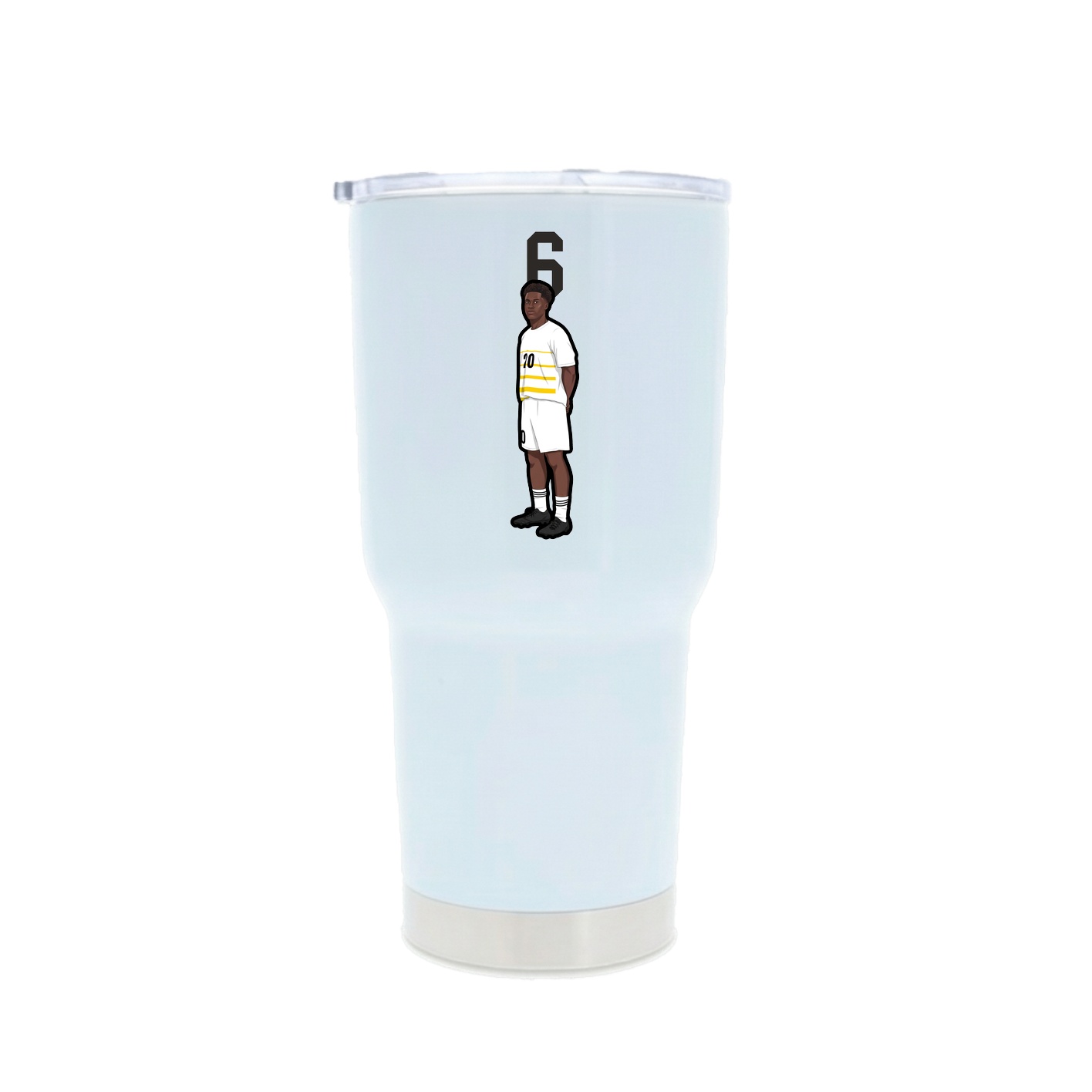 30oz Stainless Steel Tumbler — Number Top in White