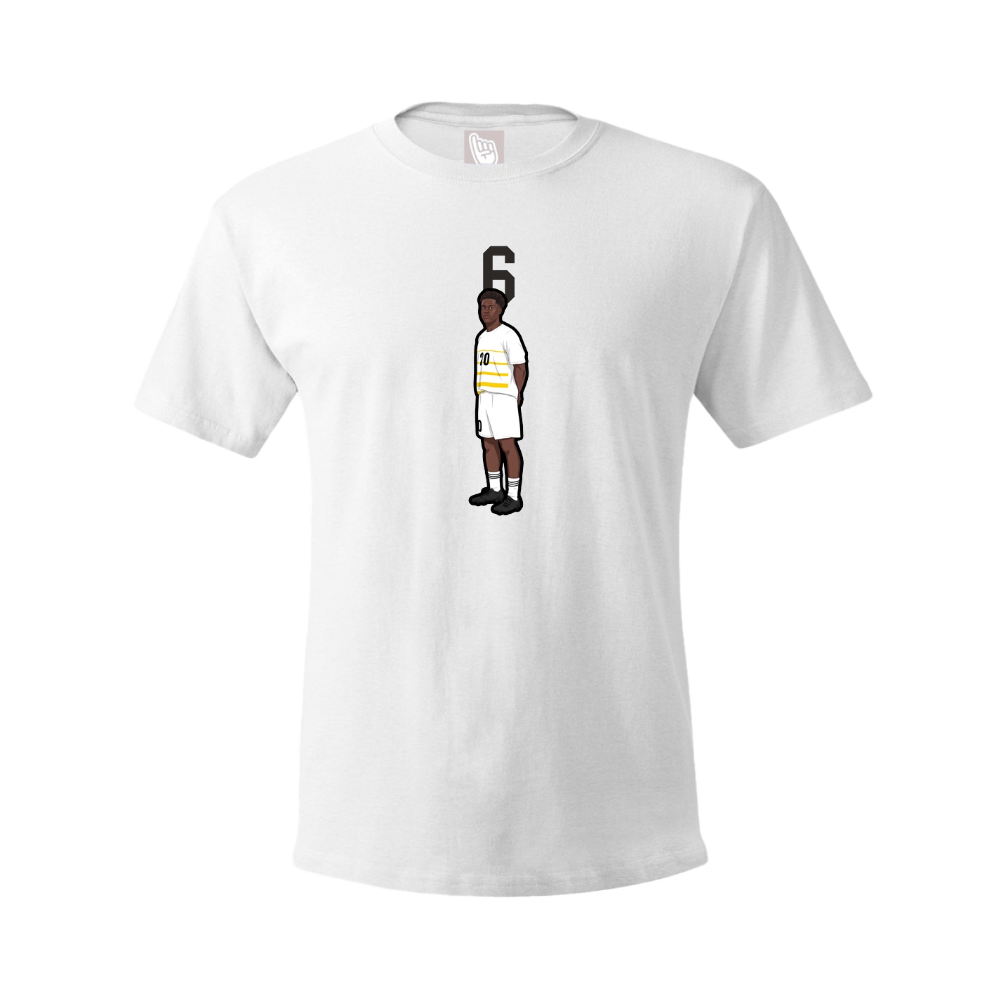 Youth Tee — Number Top in White