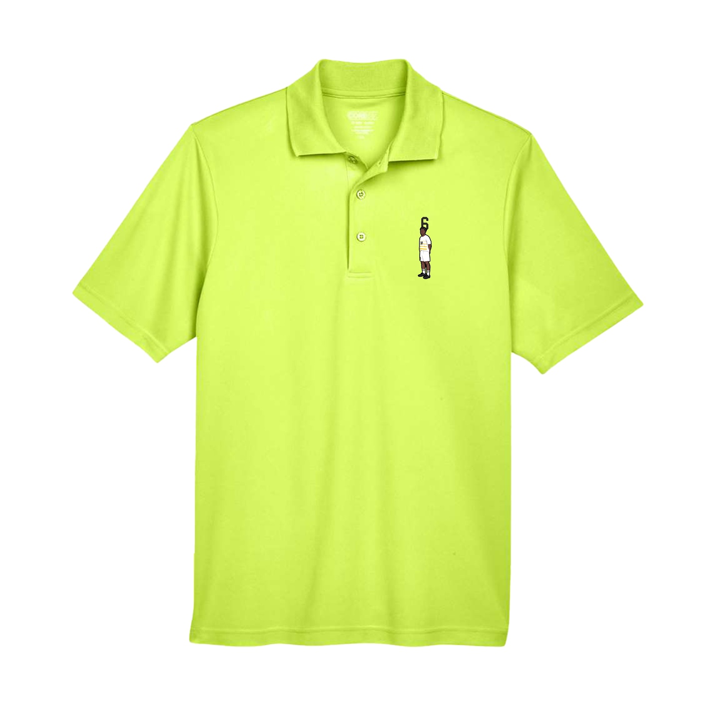 Performance Polo — Number Top in Yellow