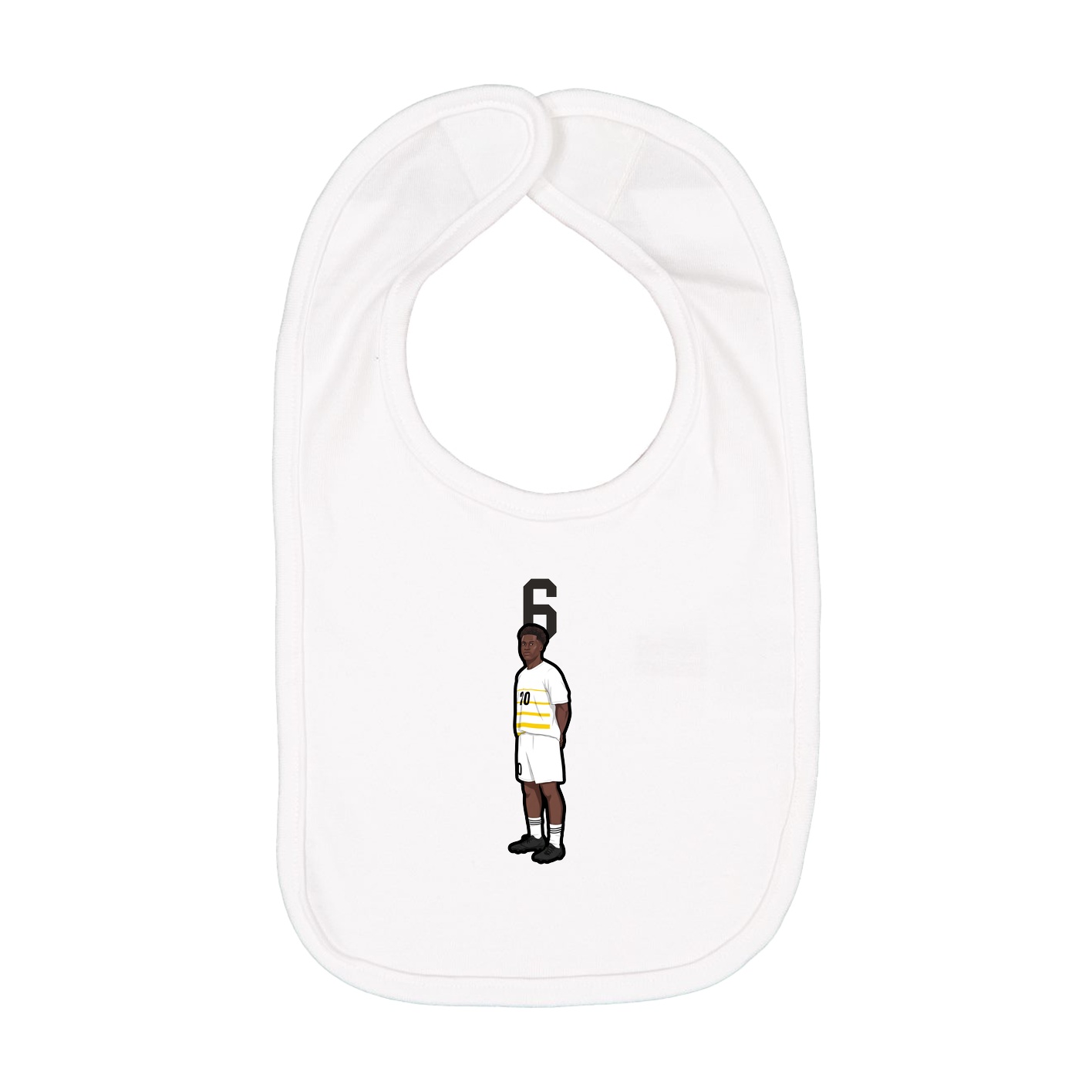 Infant Bib — Number Top in White