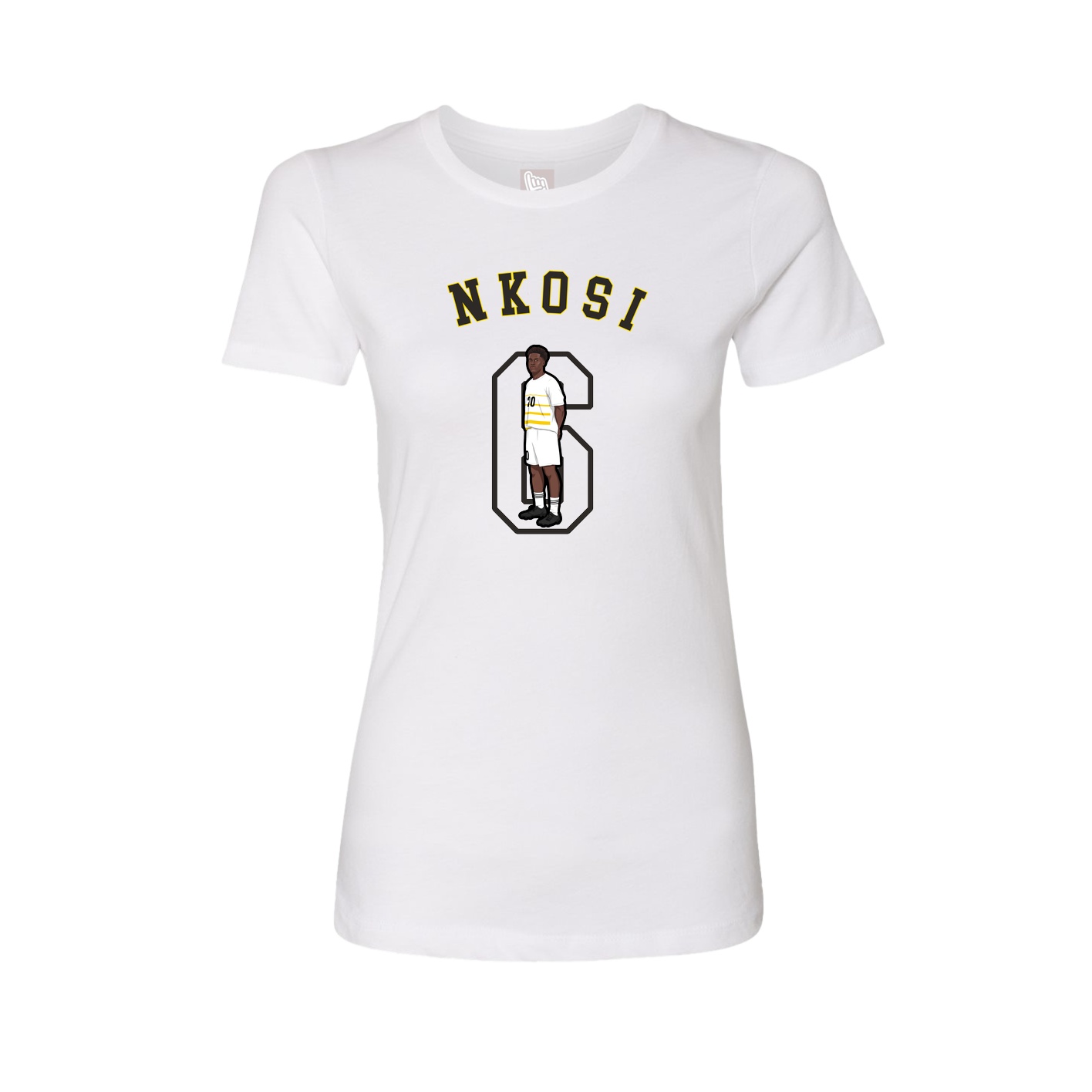 Fitted Women's Tee — Shirsey Arch in White