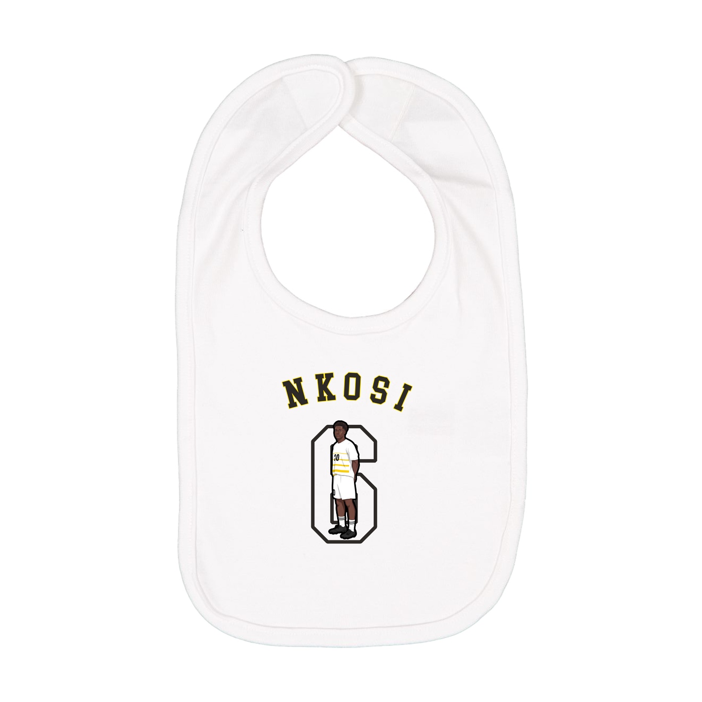 Infant Bib — Shirsey Arch in White